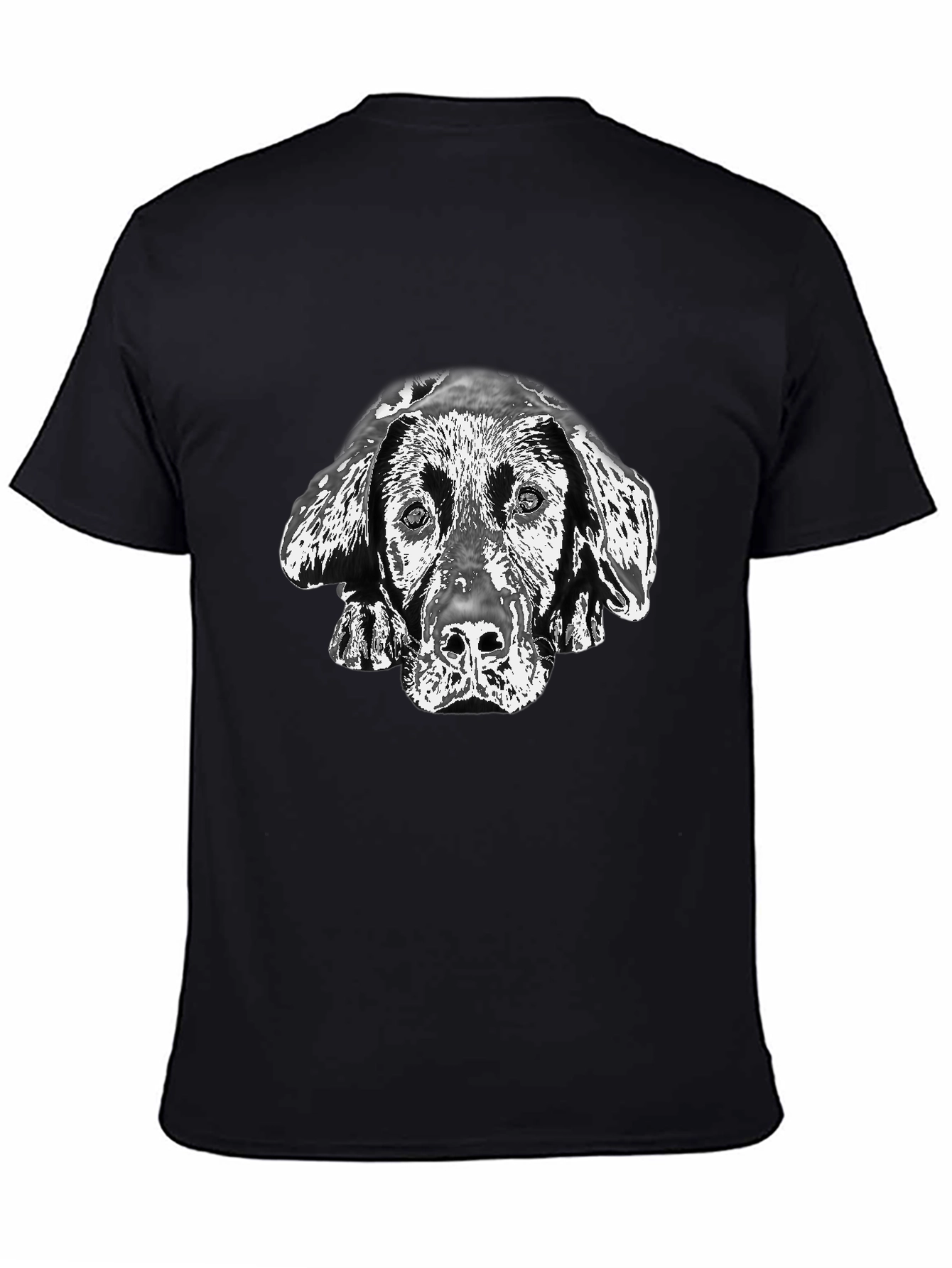 Dog Portrait Black T-Shirt