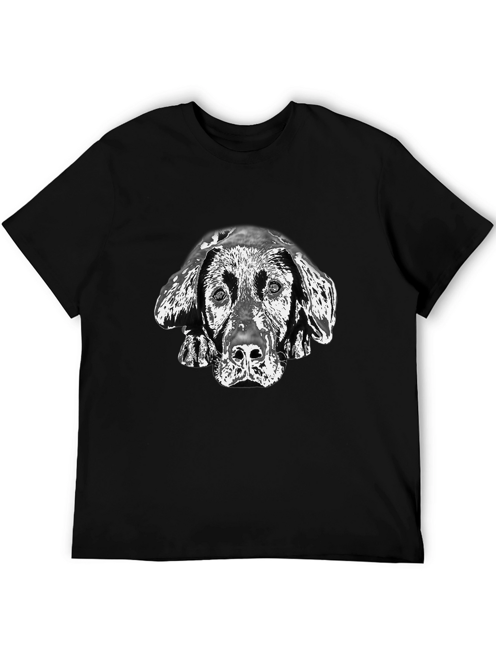 Dog Portrait Black T-Shirt