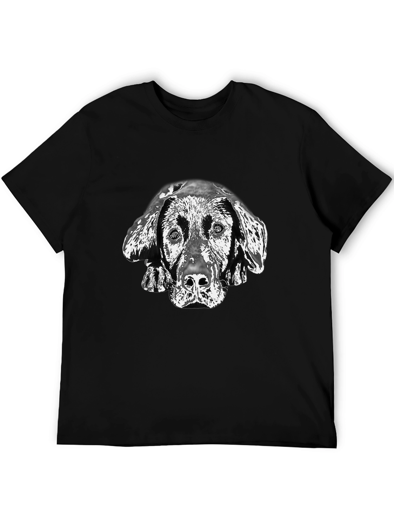 Dog Portrait Black T-Shirt
