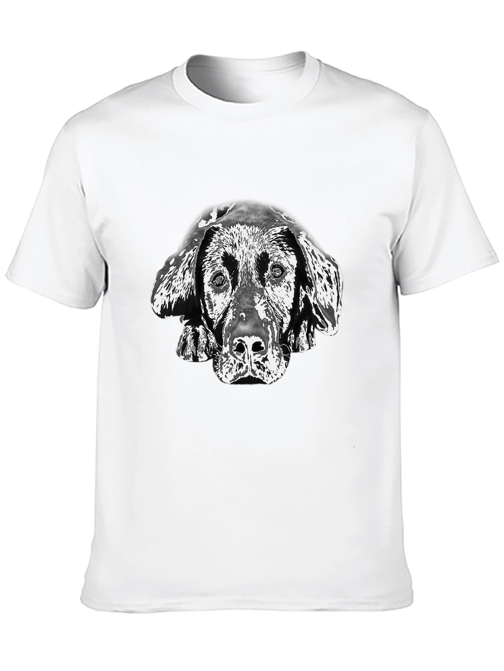 Dog Portrait Black T-Shirt