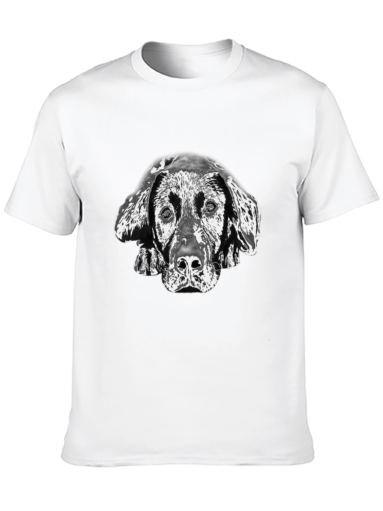Dog Portrait Black T-Shirt