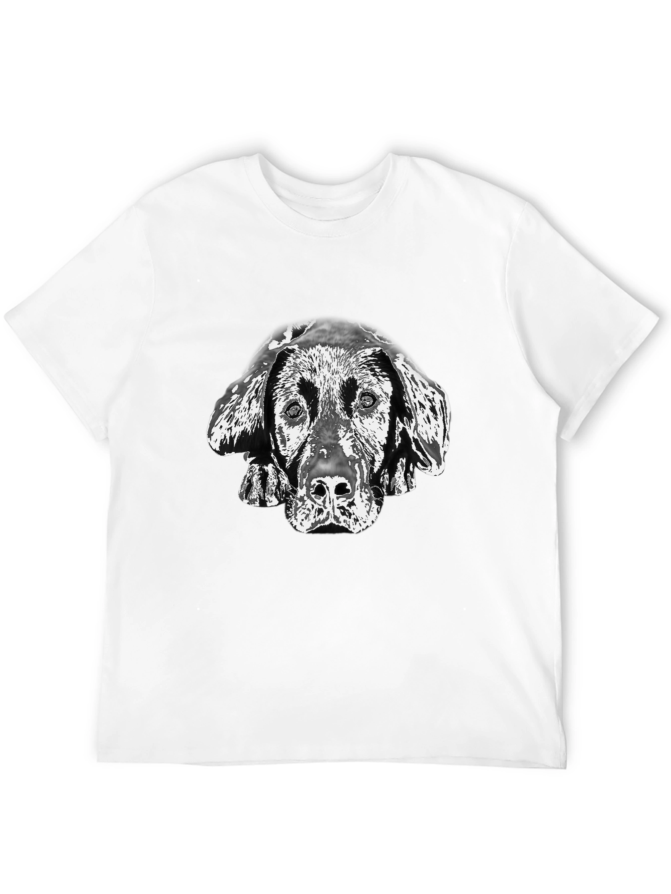 Dog Portrait Black T-Shirt