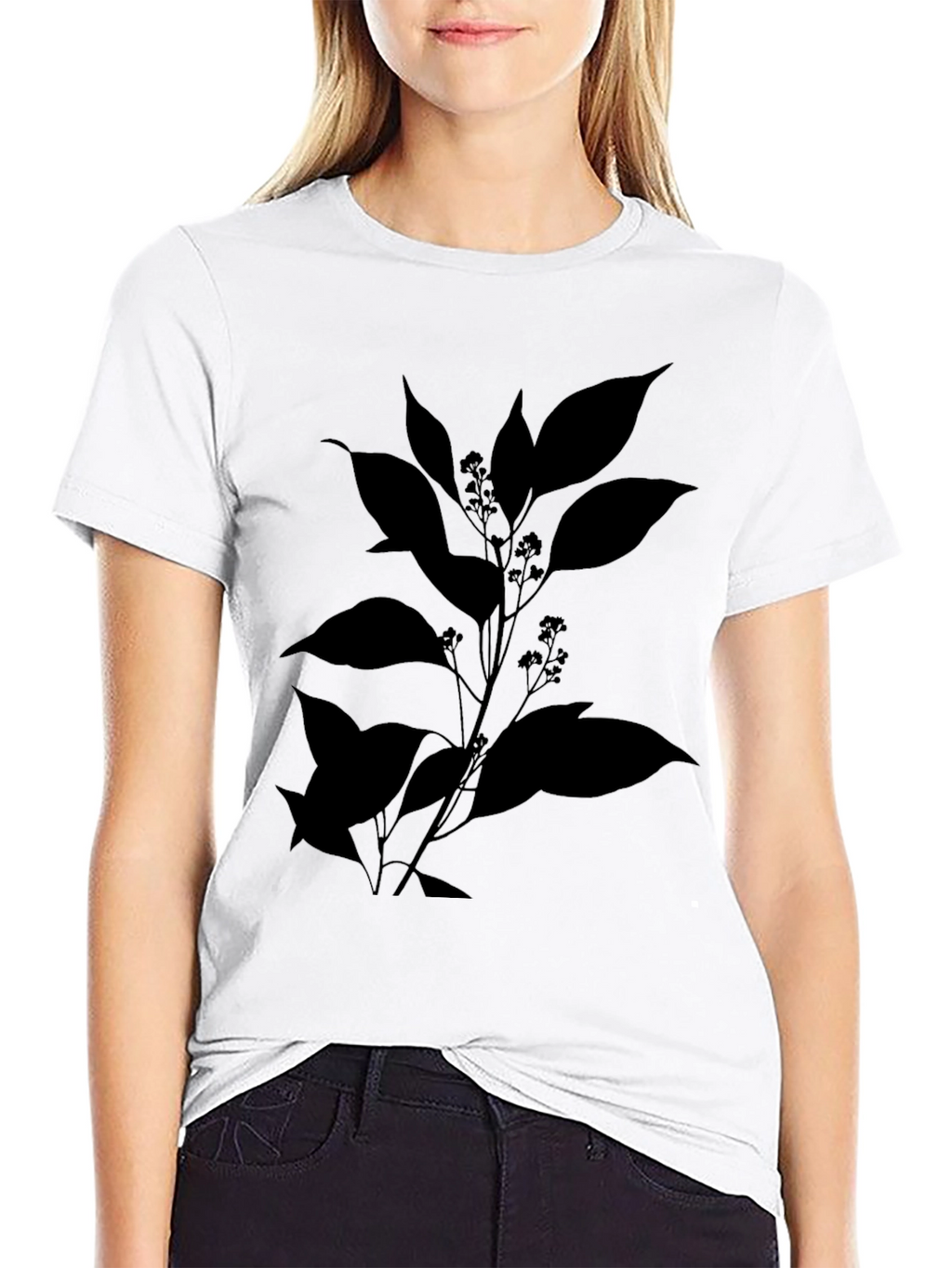 Botanical Silhouette Black T-Shirt
