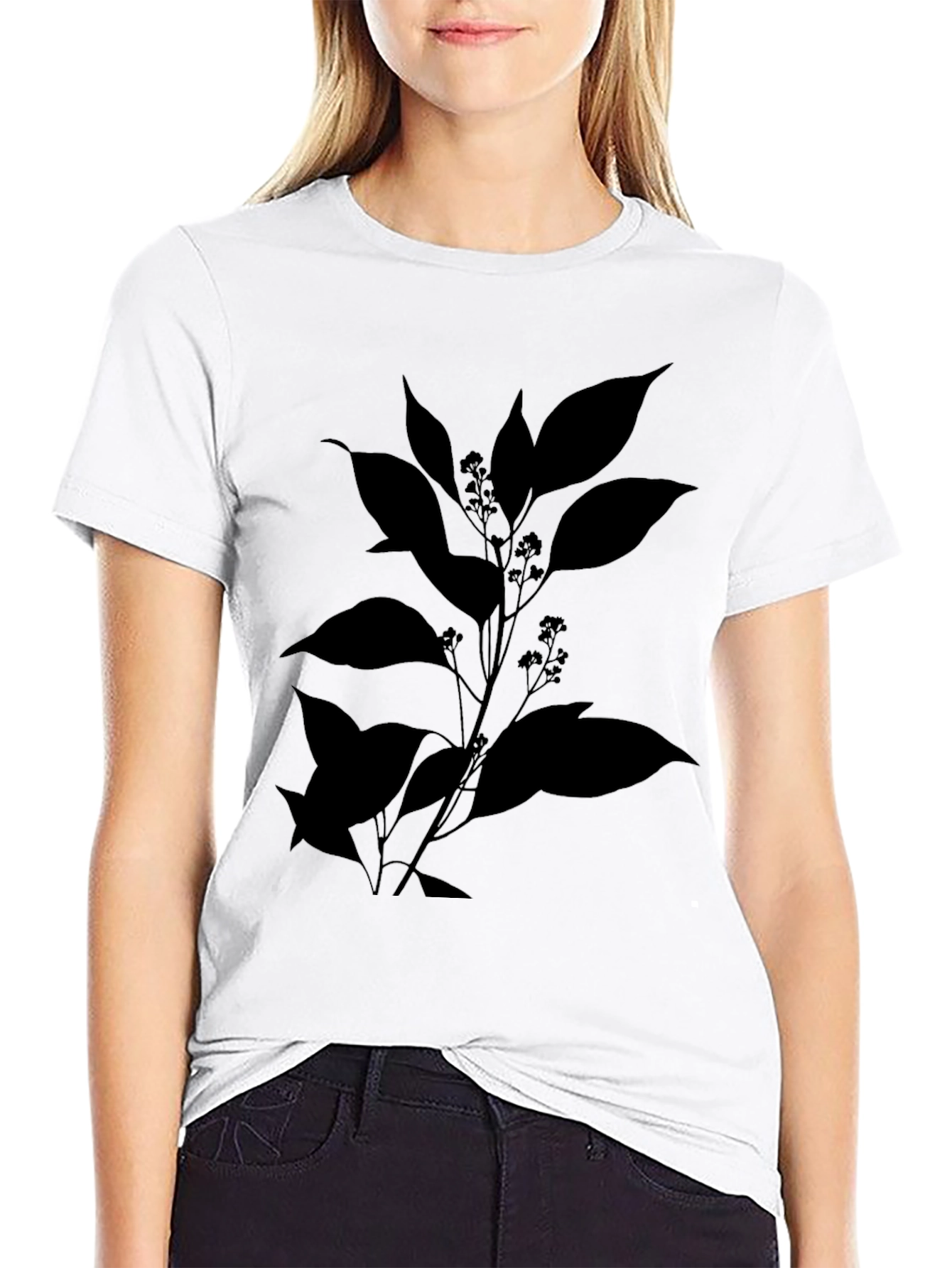 Botanical Silhouette Black T-Shirt