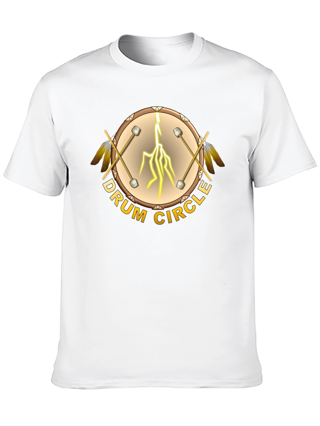Drum Circle Graphic T-Shirt - Unisex Black Tee