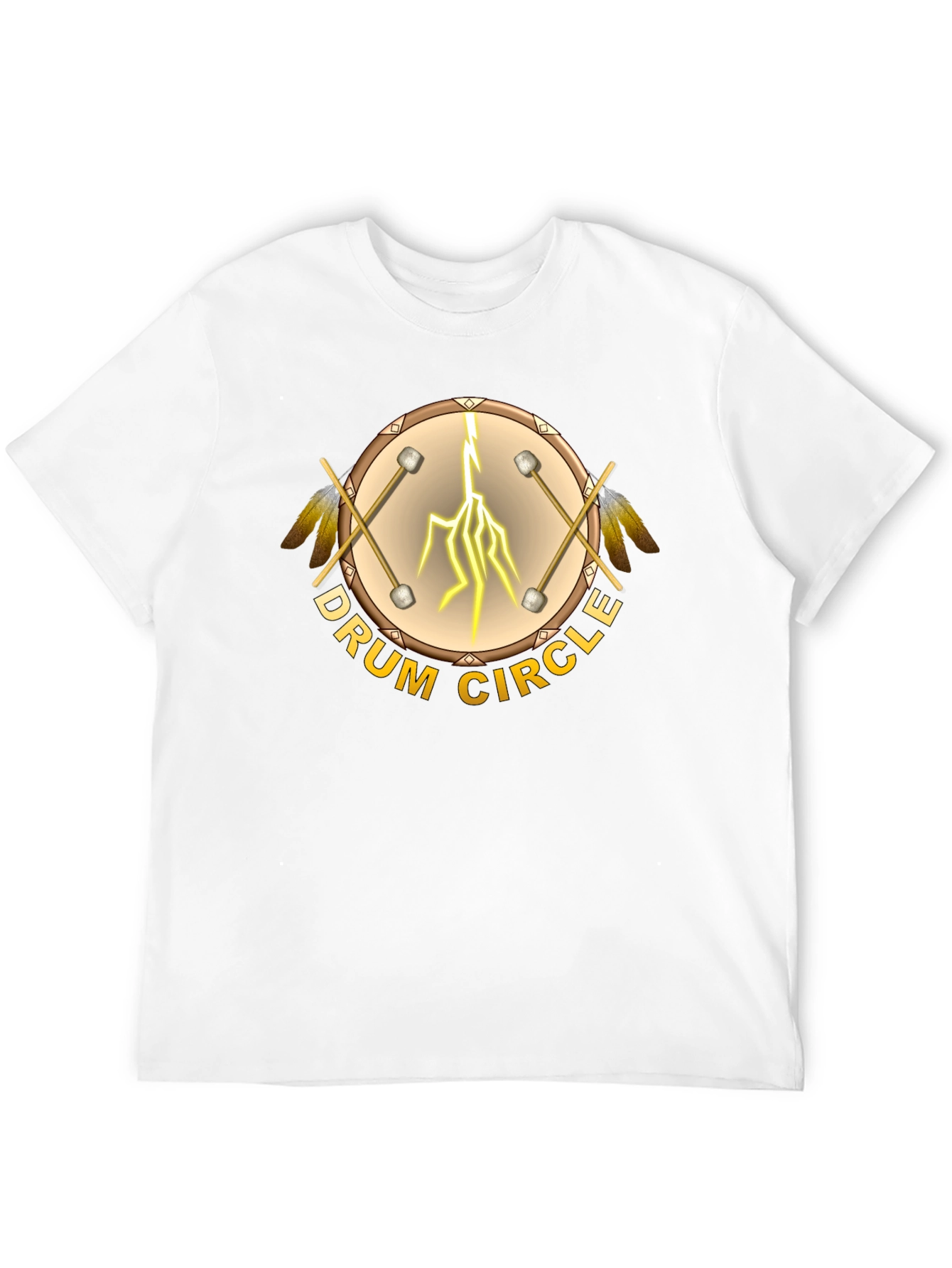 Drum Circle Graphic T-Shirt - Unisex Black Tee