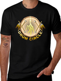 Drum Circle Graphic T-Shirt - Unisex Black Tee