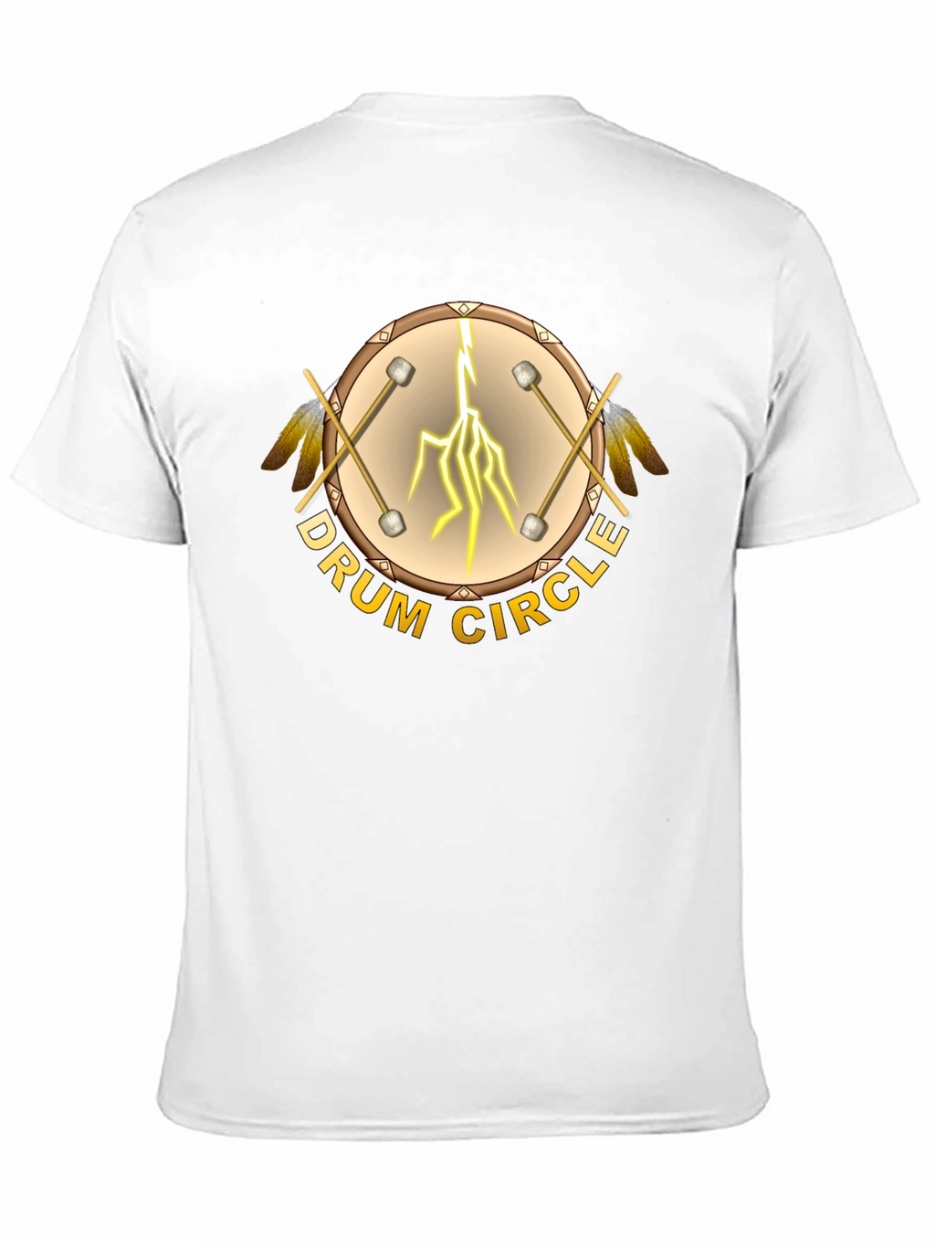 Drum Circle Graphic T-Shirt - Unisex Black Tee
