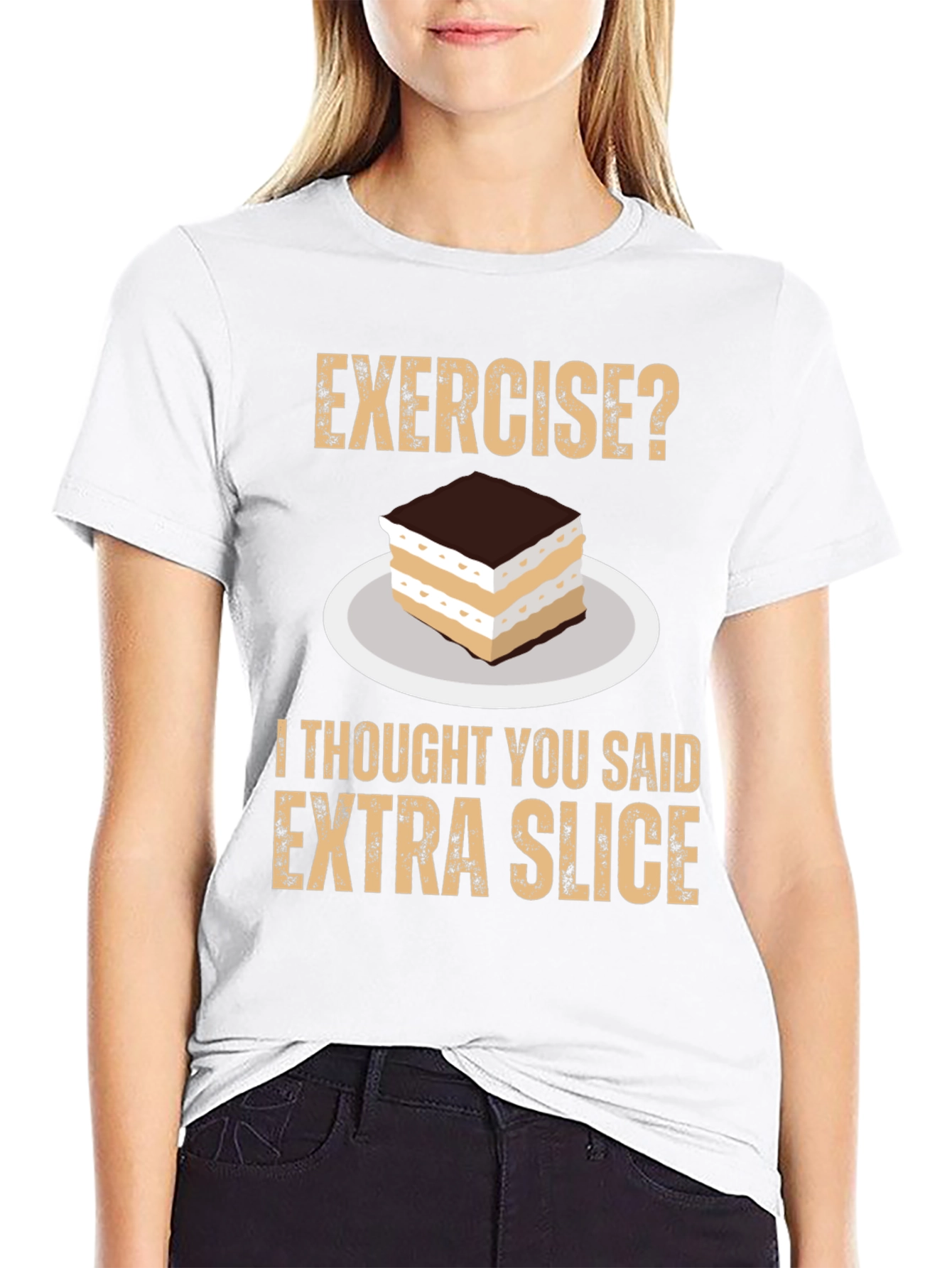 Exercise? Extra Slice T-Shirt - Funny Foodie Tee