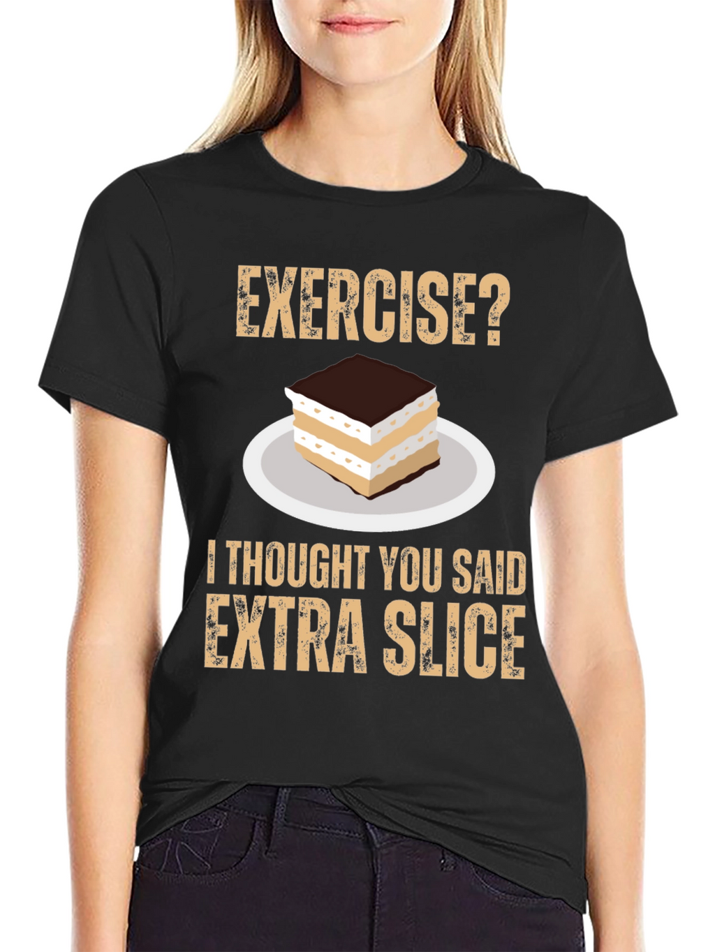 Exercise? Extra Slice T-Shirt - Funny Foodie Tee