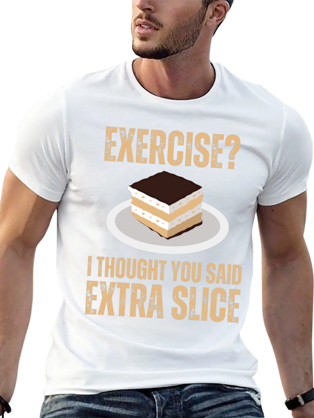 Exercise? Extra Slice T-Shirt - Funny Foodie Tee