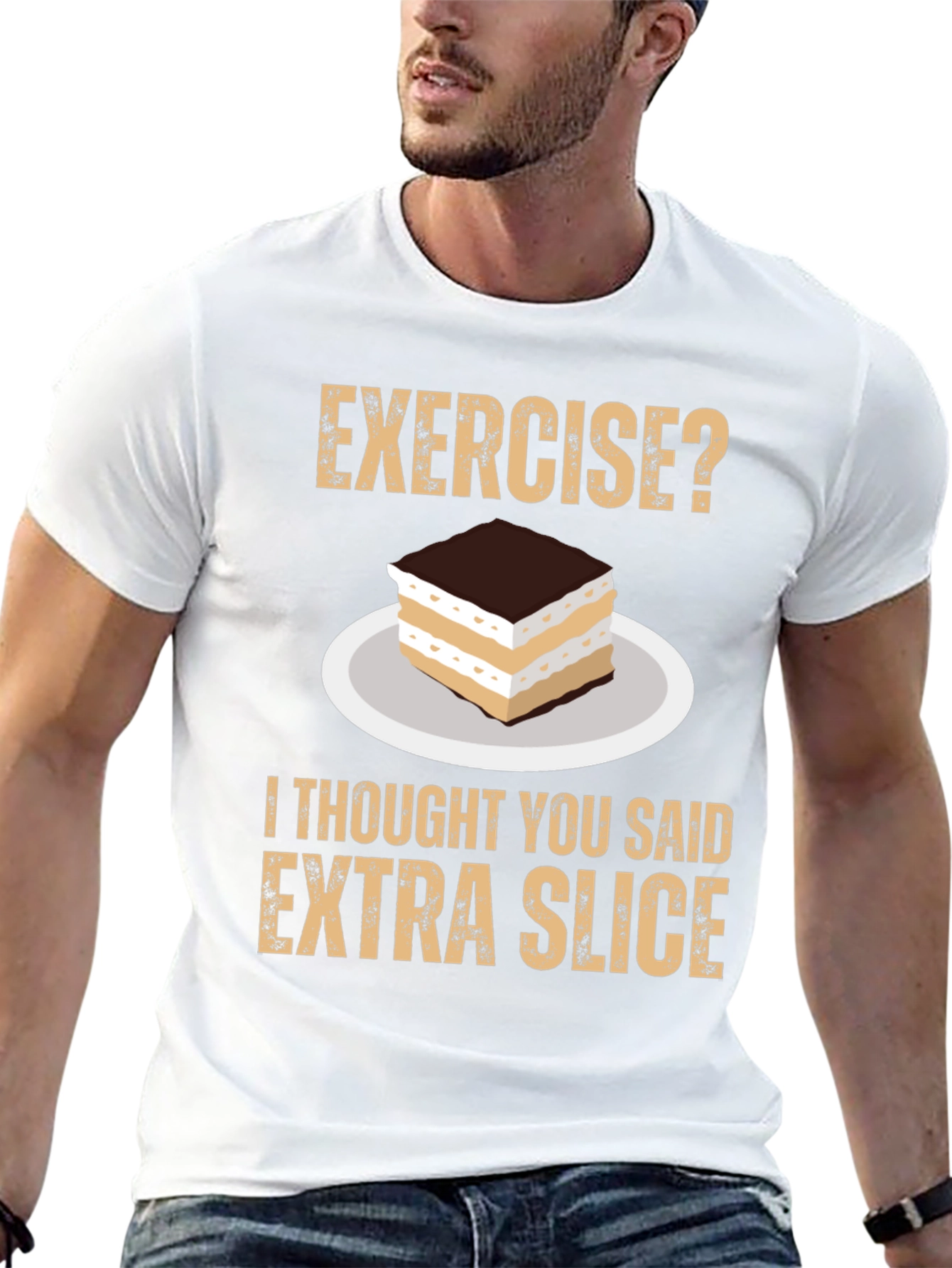 Exercise? Extra Slice T-Shirt - Funny Foodie Tee