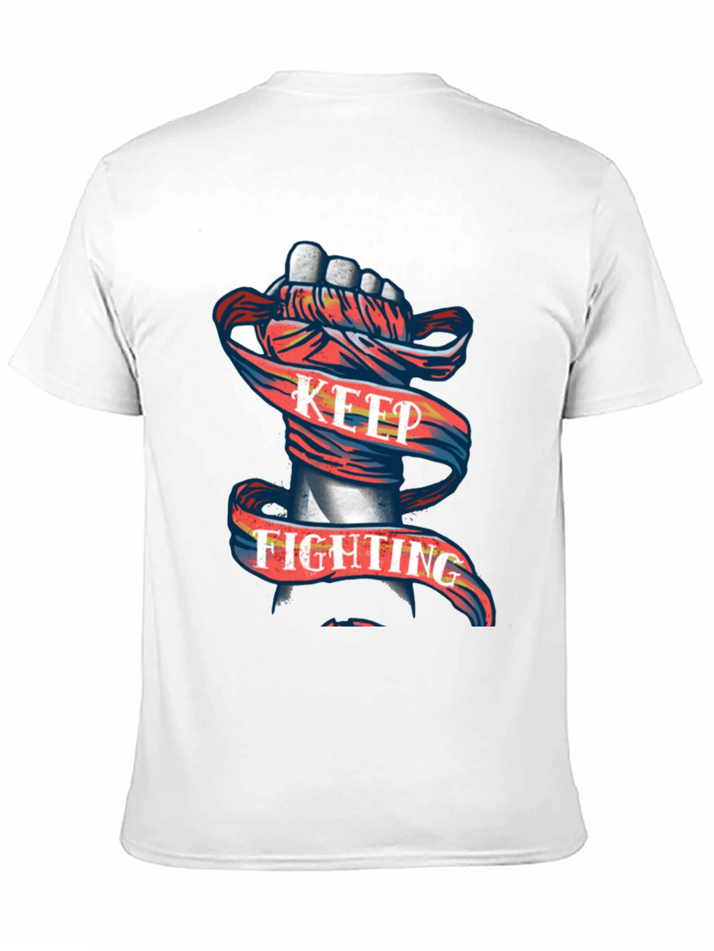 Keep Fighting Graphic Tee - Mens Black T-Shirt