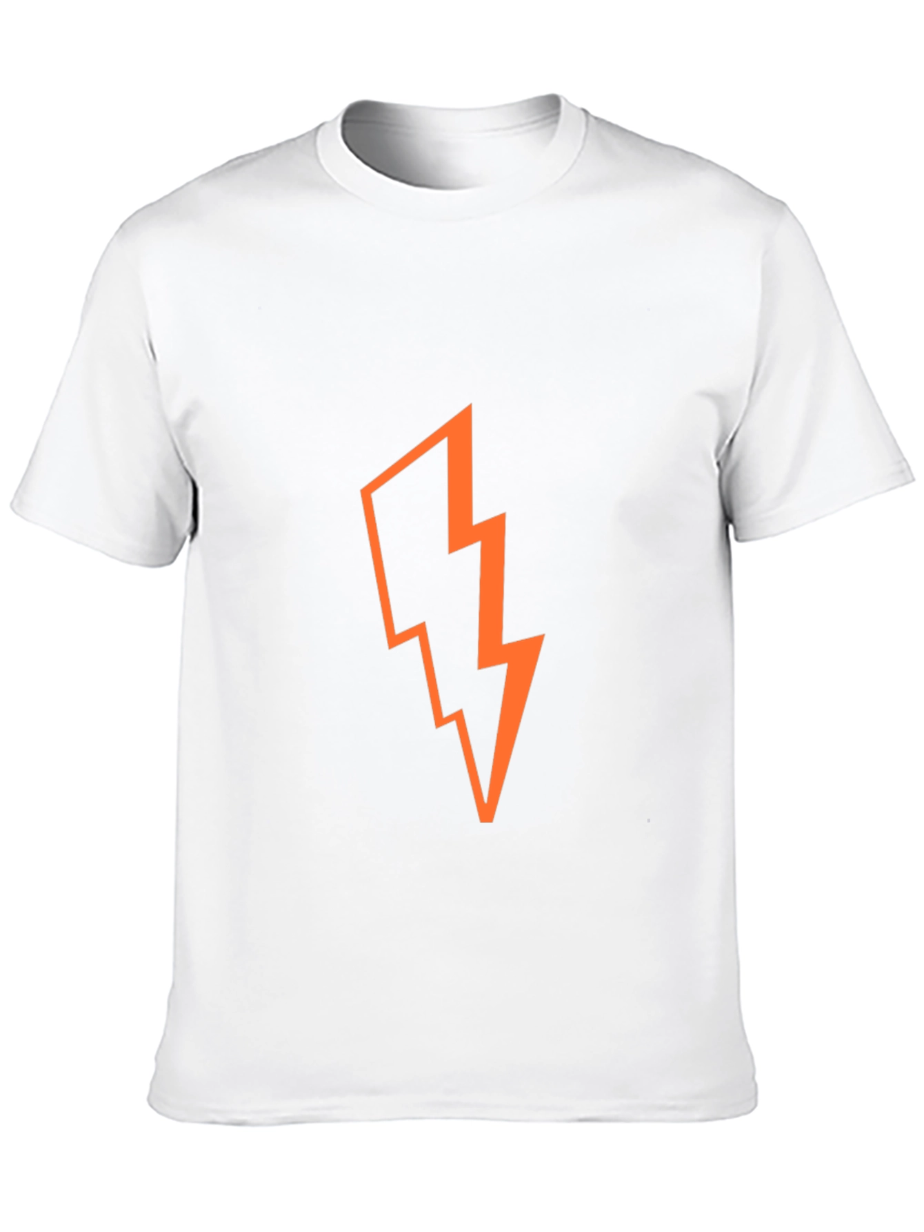 Bold Lightning Bolt Graphic T-Shirt - Black