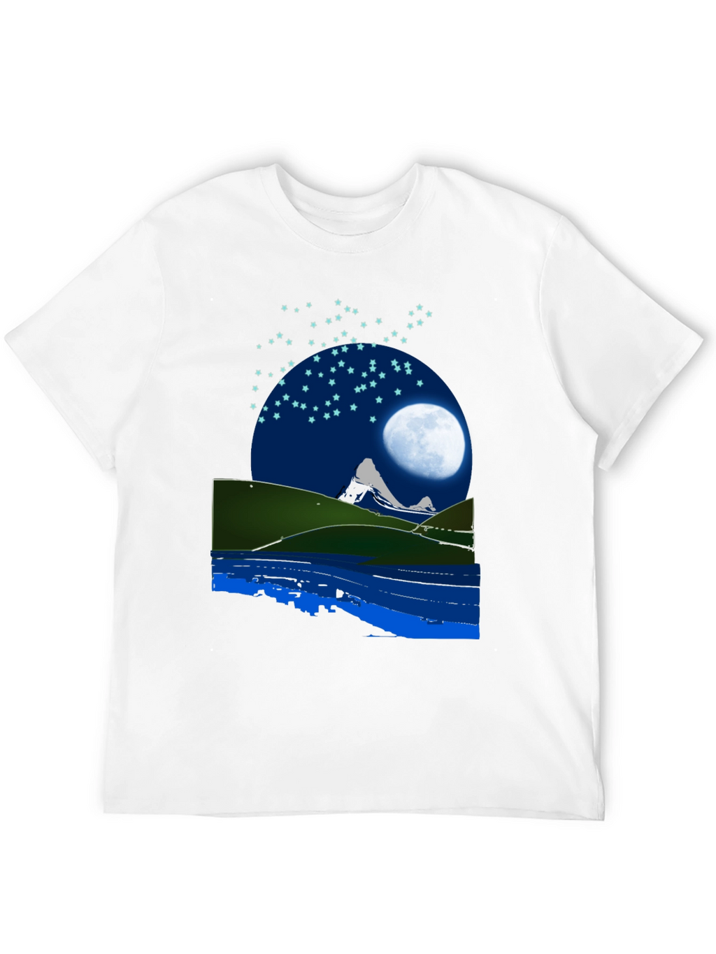 Night Sky Mountain Graphic Tee