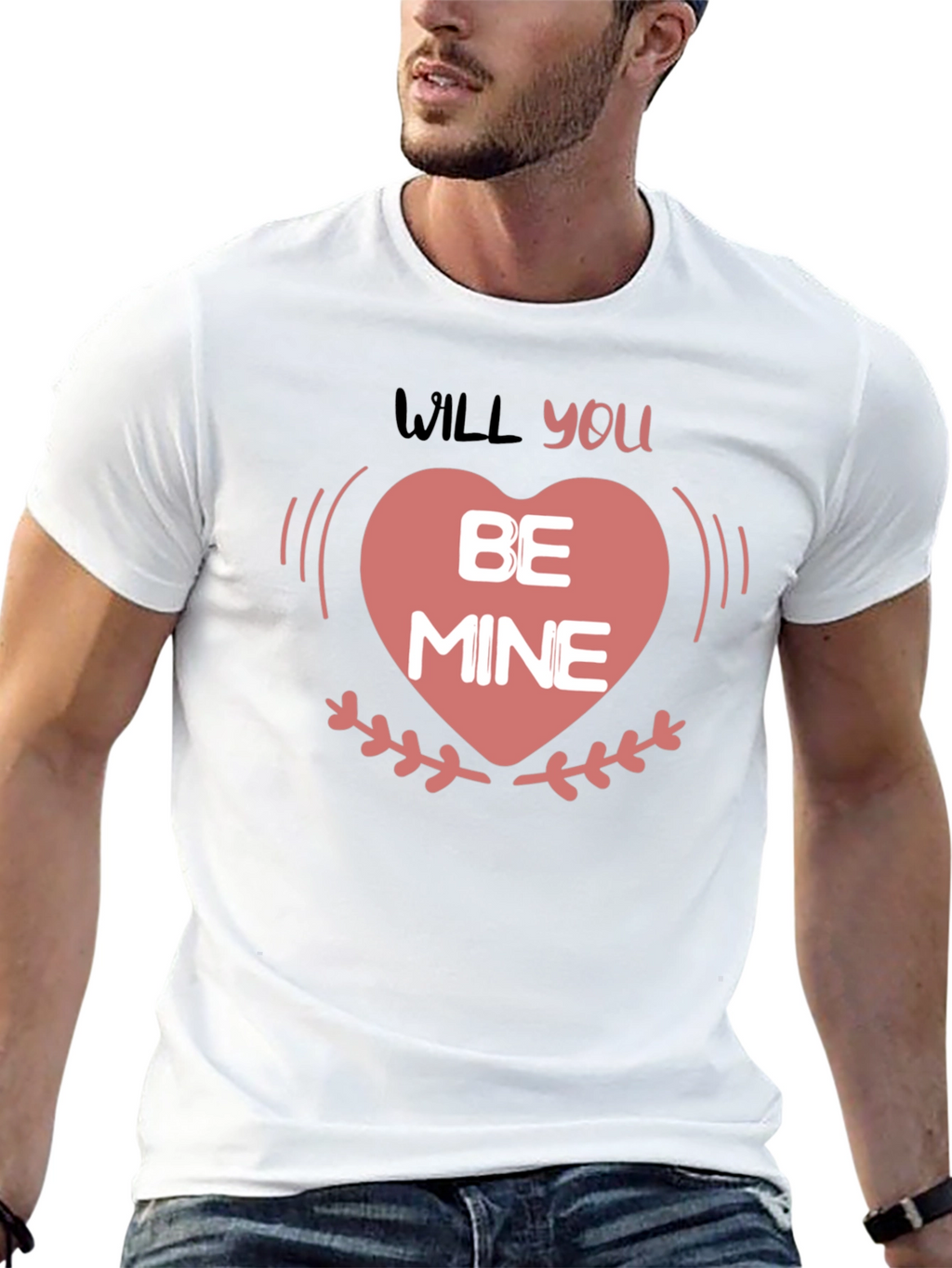 Will You Be Mine Valentines Day Heart T-Shirt