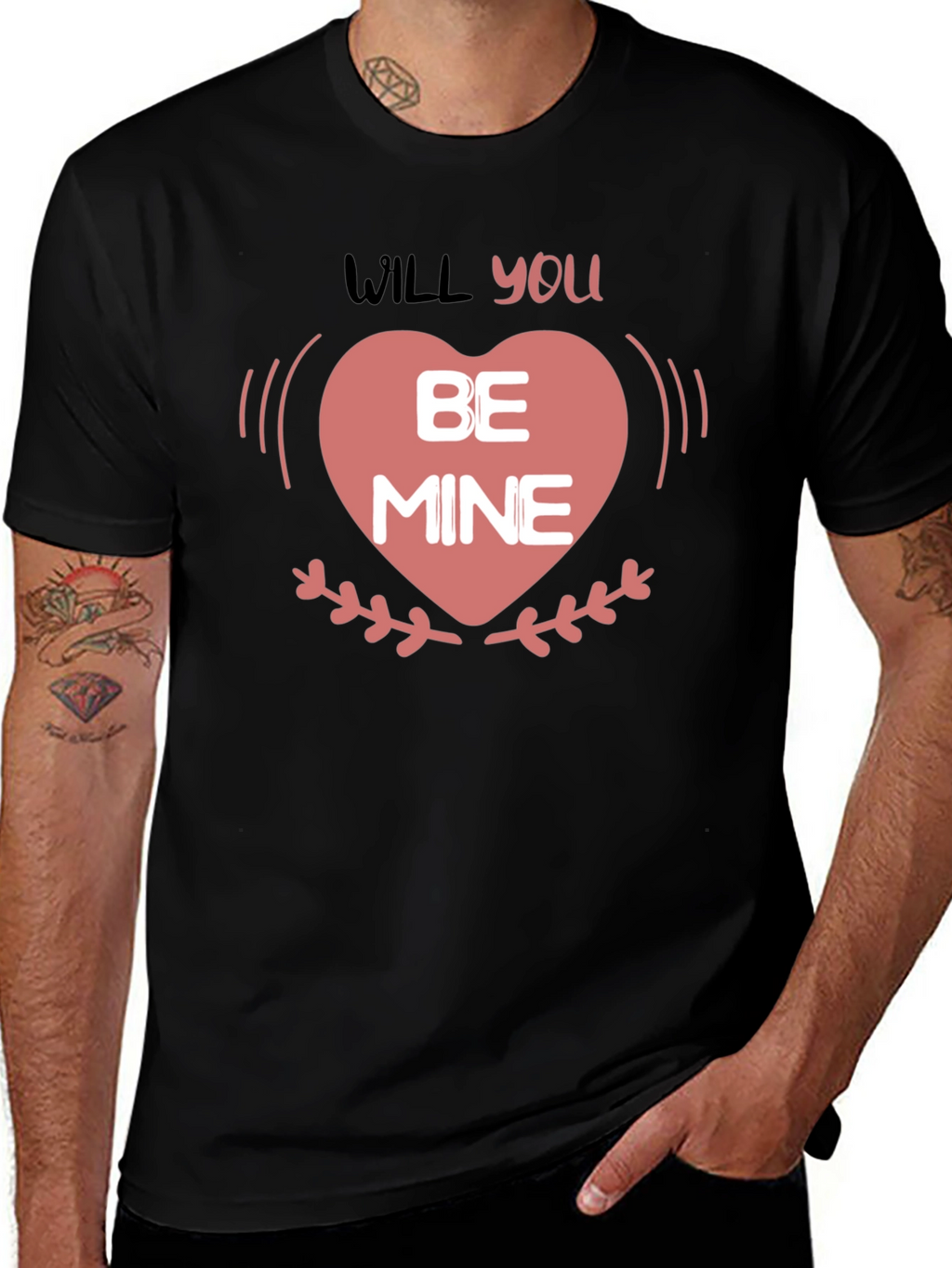 Will You Be Mine Valentines Day Heart T-Shirt