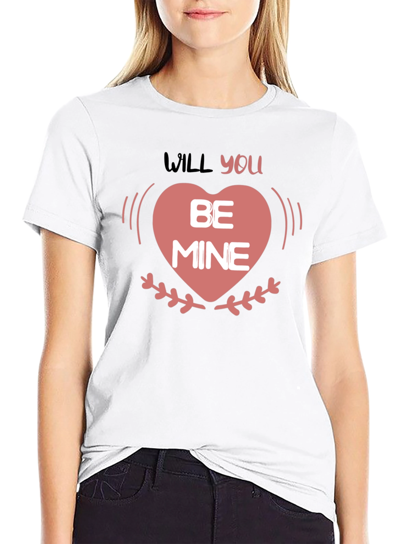 Will You Be Mine Valentines Day Heart T-Shirt