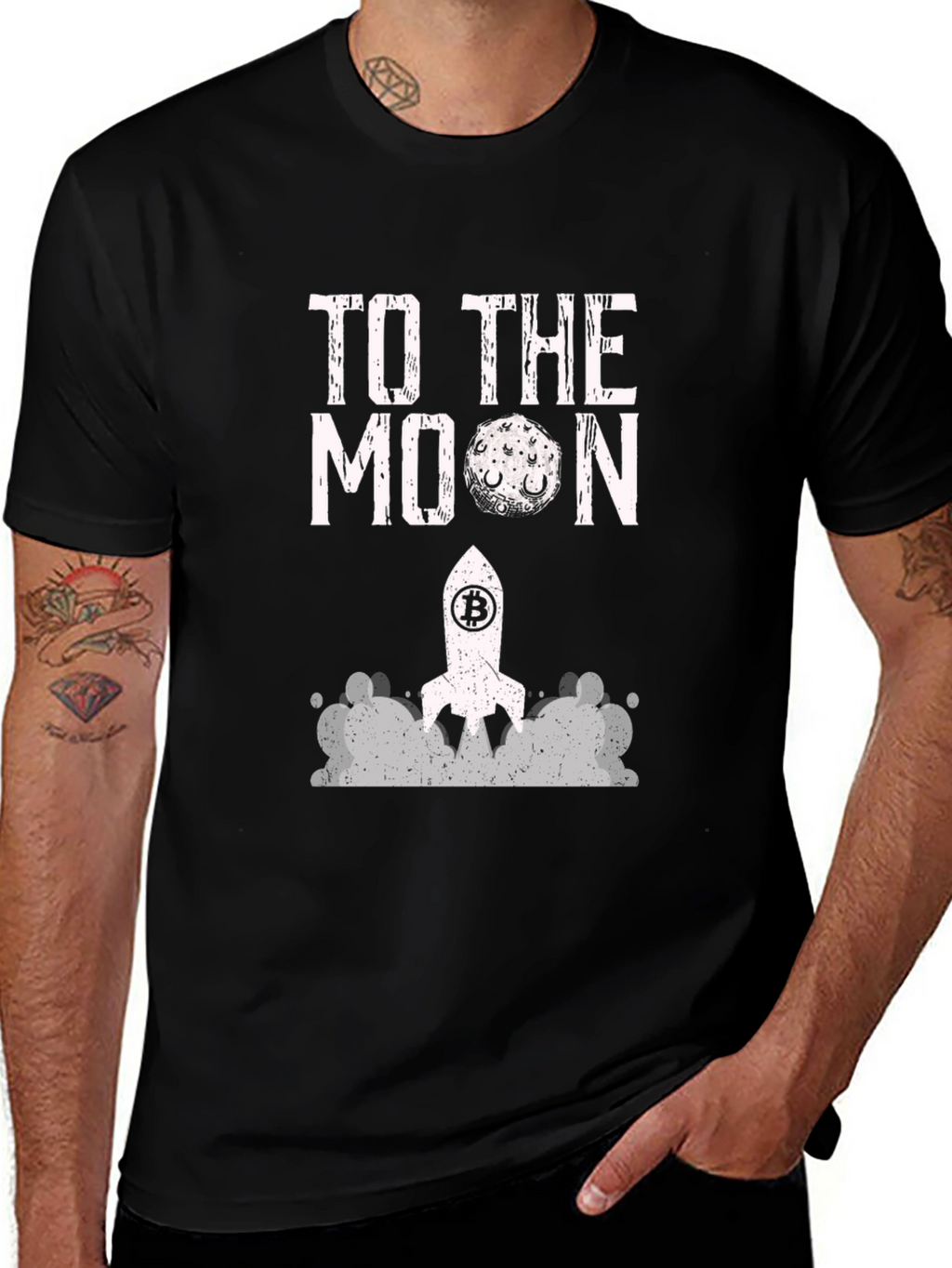 Bitcoin To The Moon Graphic Tee