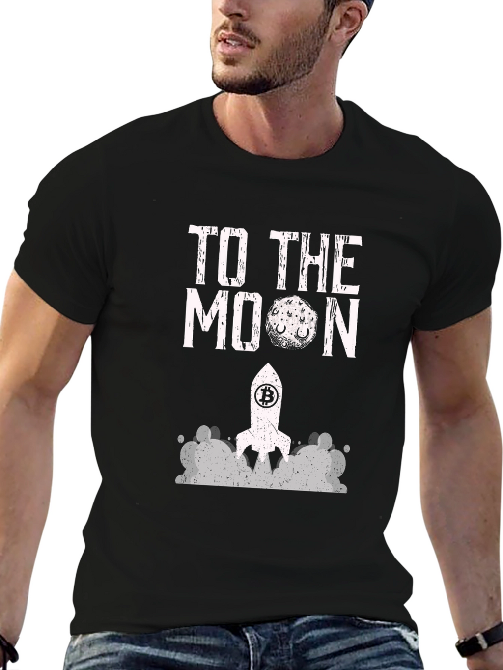 Bitcoin To The Moon Graphic Tee