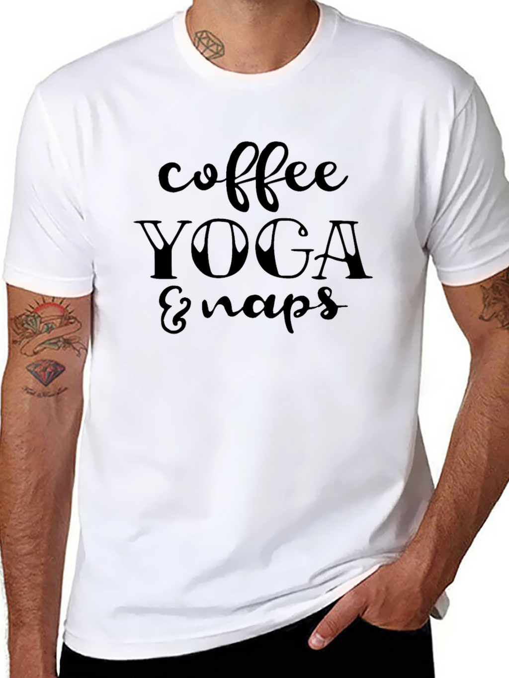 Coffee Yoga & Naps Graphic Tee - Relaxed Style