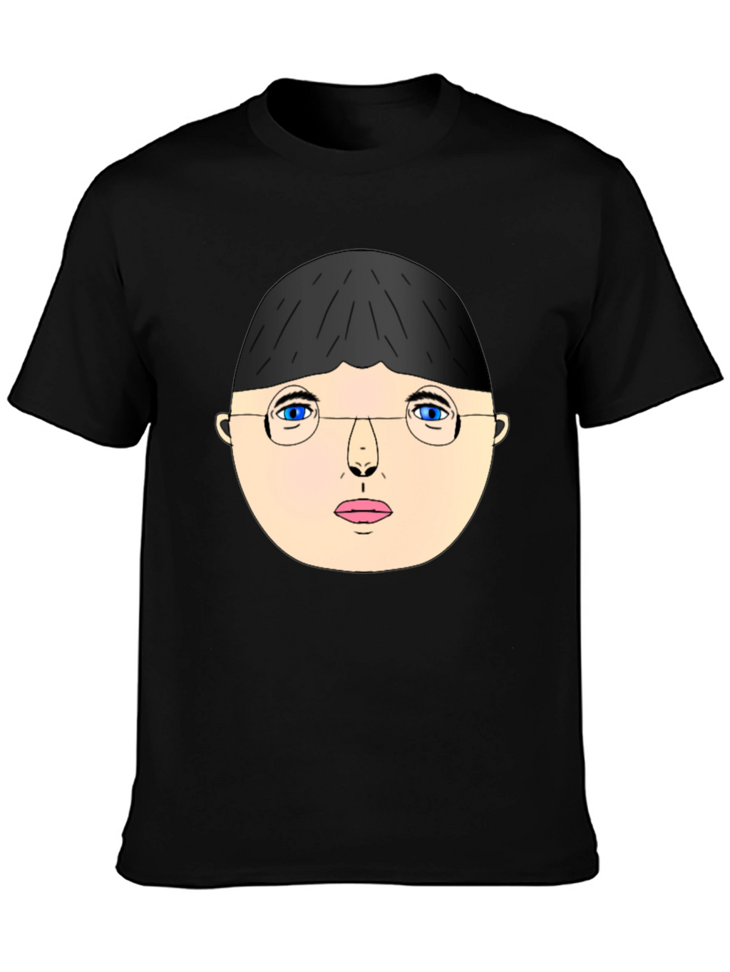 Unique Graphic T-Shirt - Face with Glasses