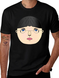 Unique Graphic T-Shirt - Face with Glasses