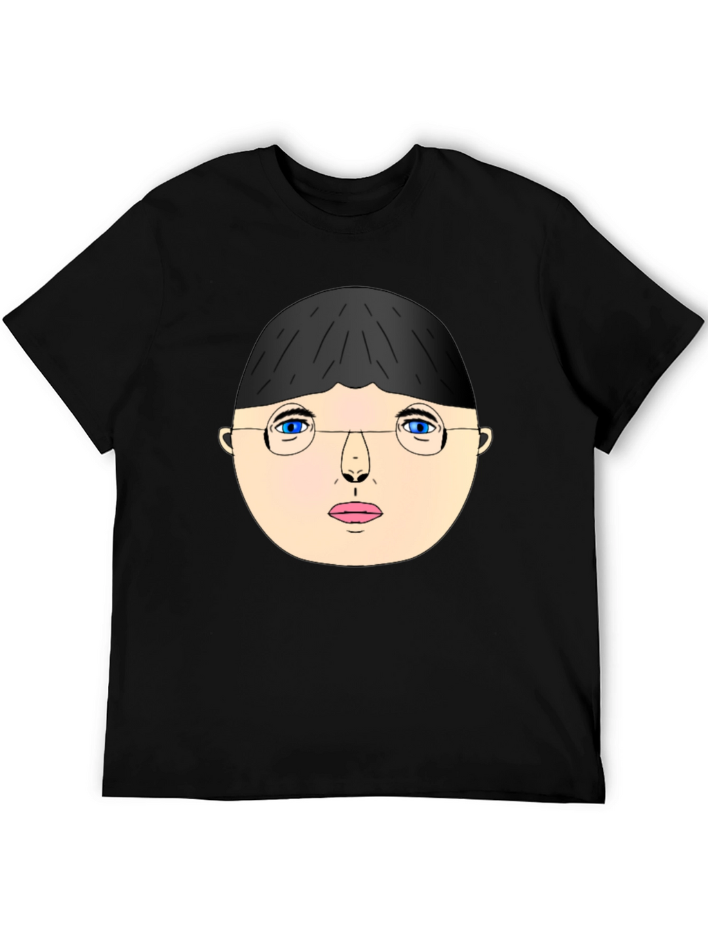 Unique Graphic T-Shirt - Face with Glasses
