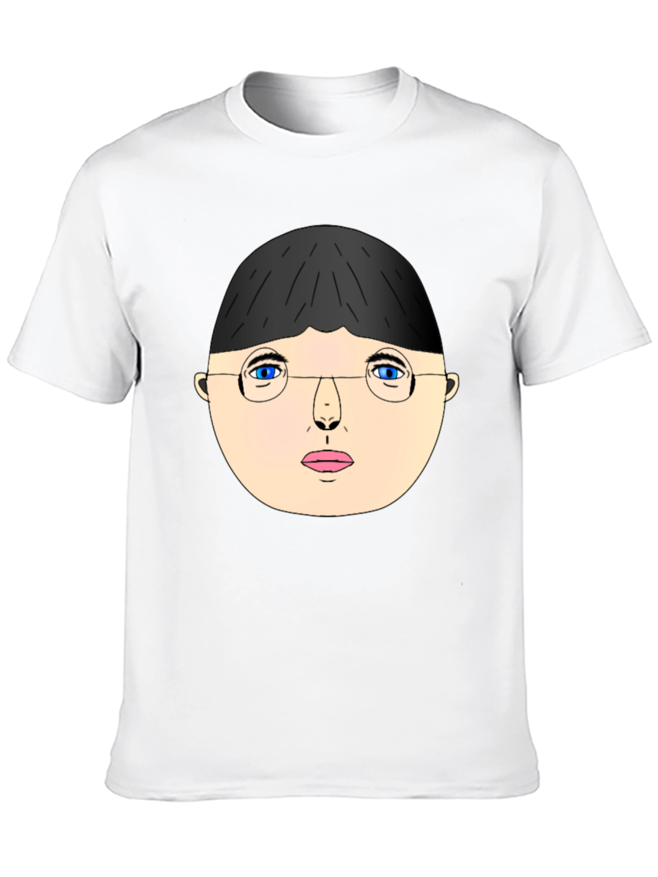 Unique Graphic T-Shirt - Face with Glasses