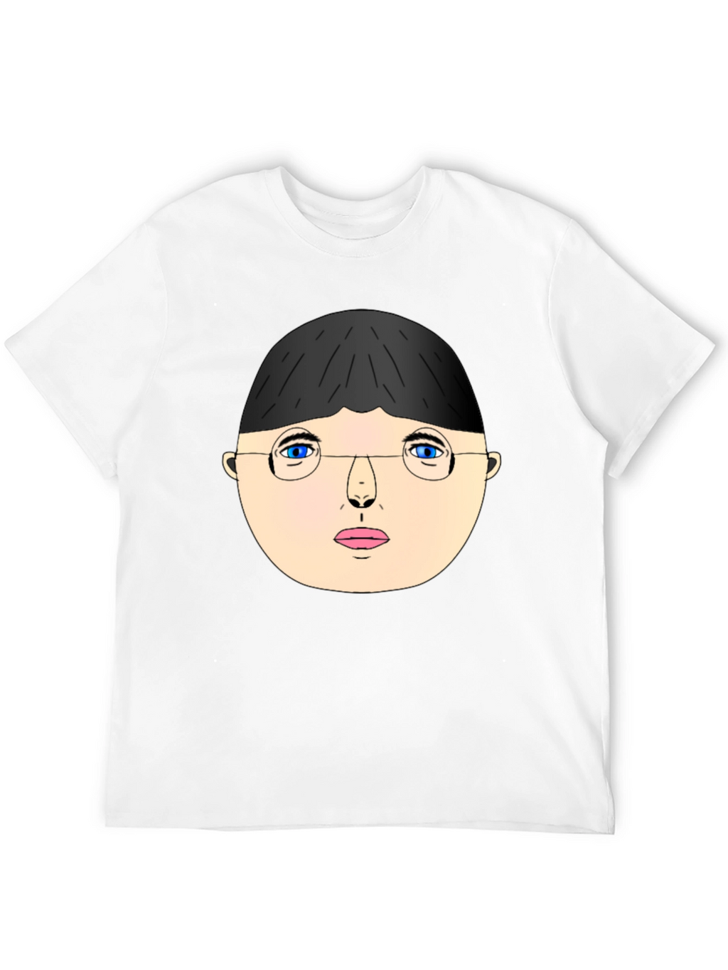 Unique Graphic T-Shirt - Face with Glasses