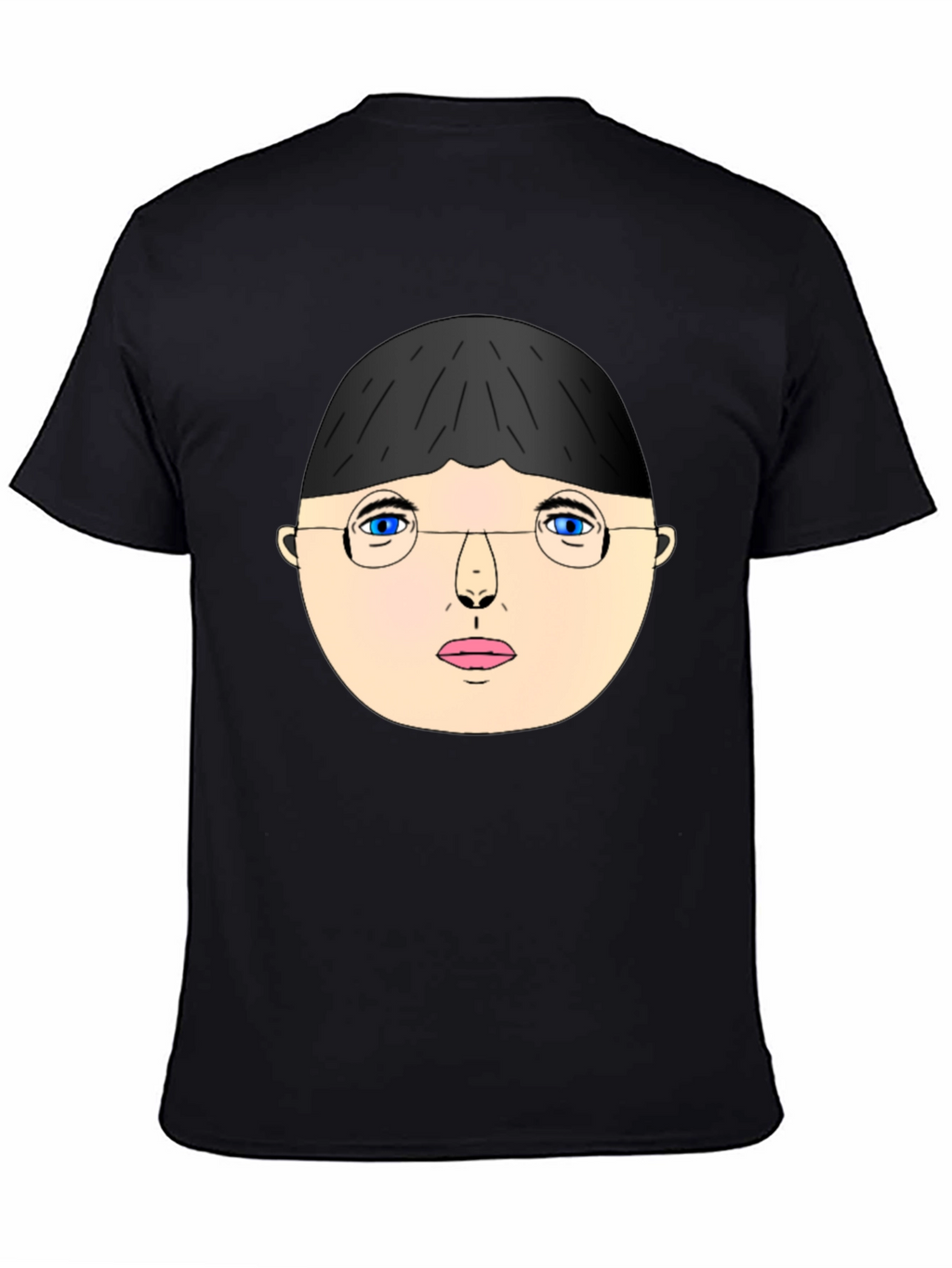 Unique Graphic T-Shirt - Face with Glasses