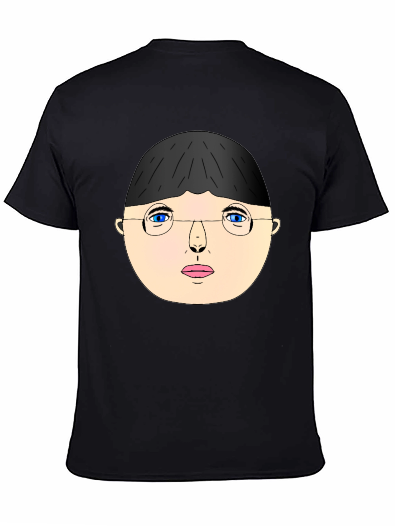 Unique Graphic T-Shirt - Face with Glasses