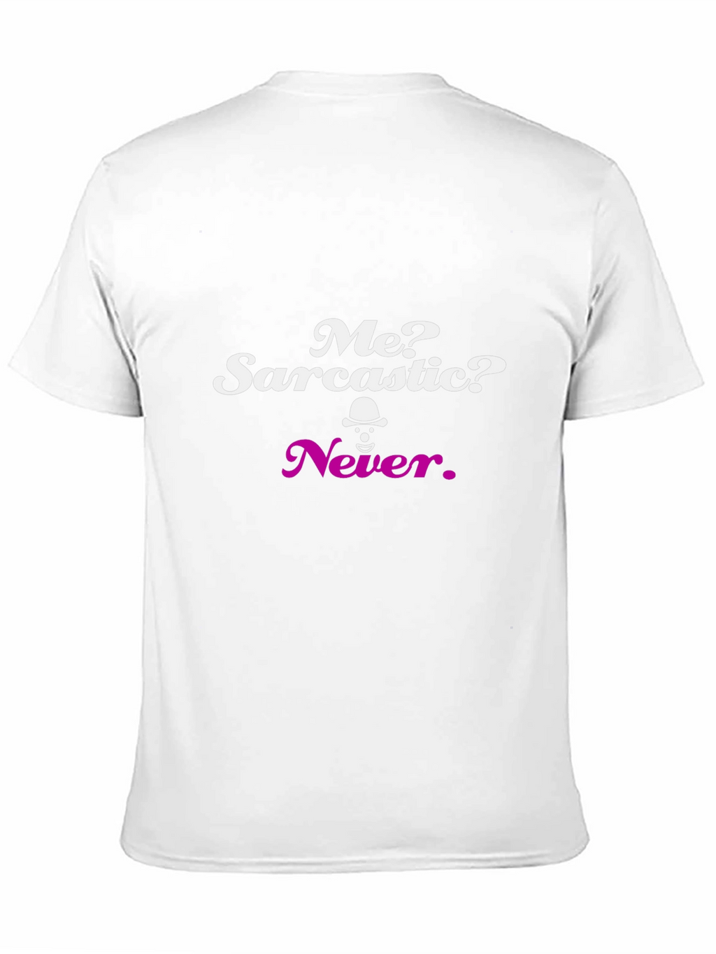 Sarcastic Never Graphic Tee - Black Crew Neck T-Shirt
