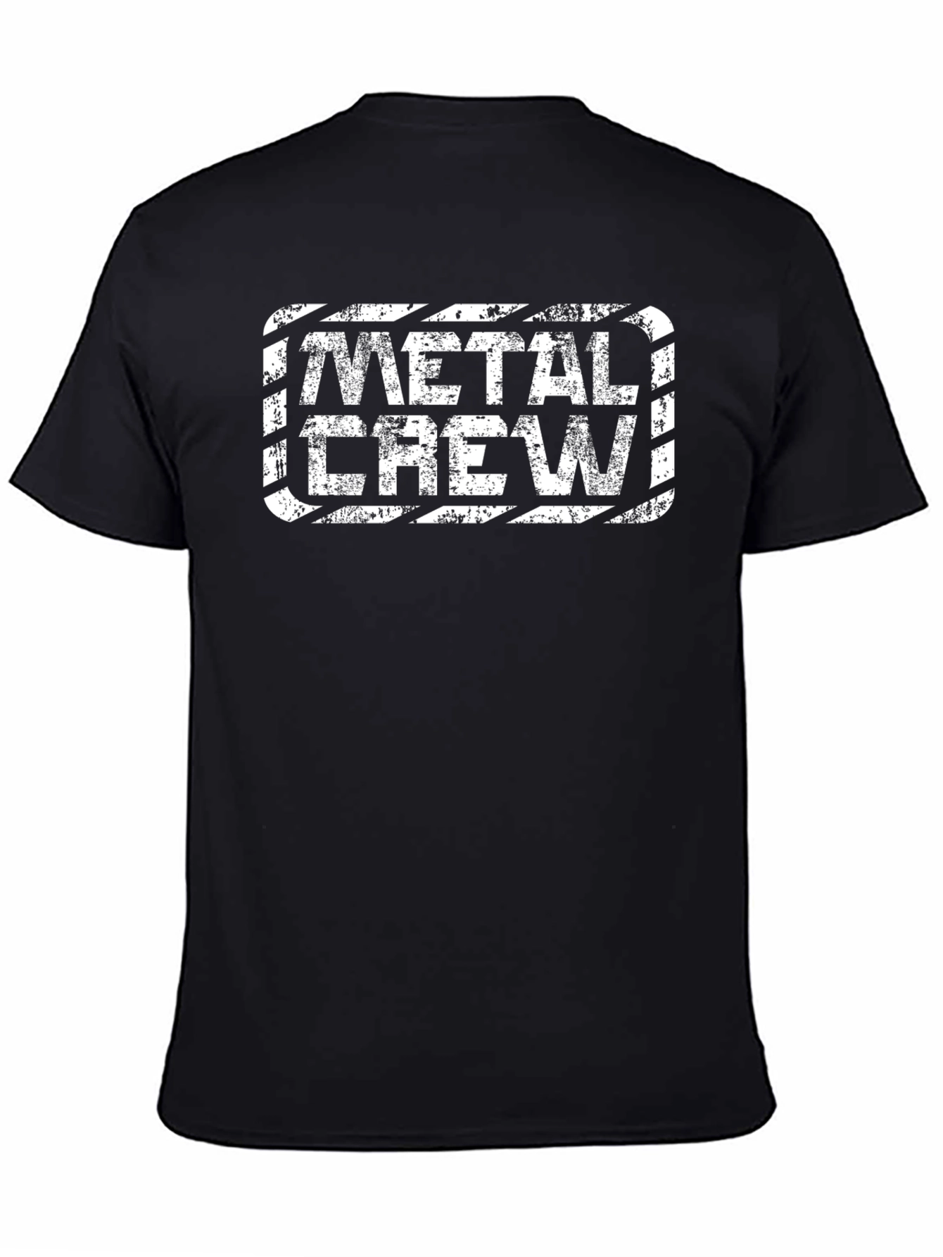 Metal Crew Graphic Tee - Black Cotton T-Shirt