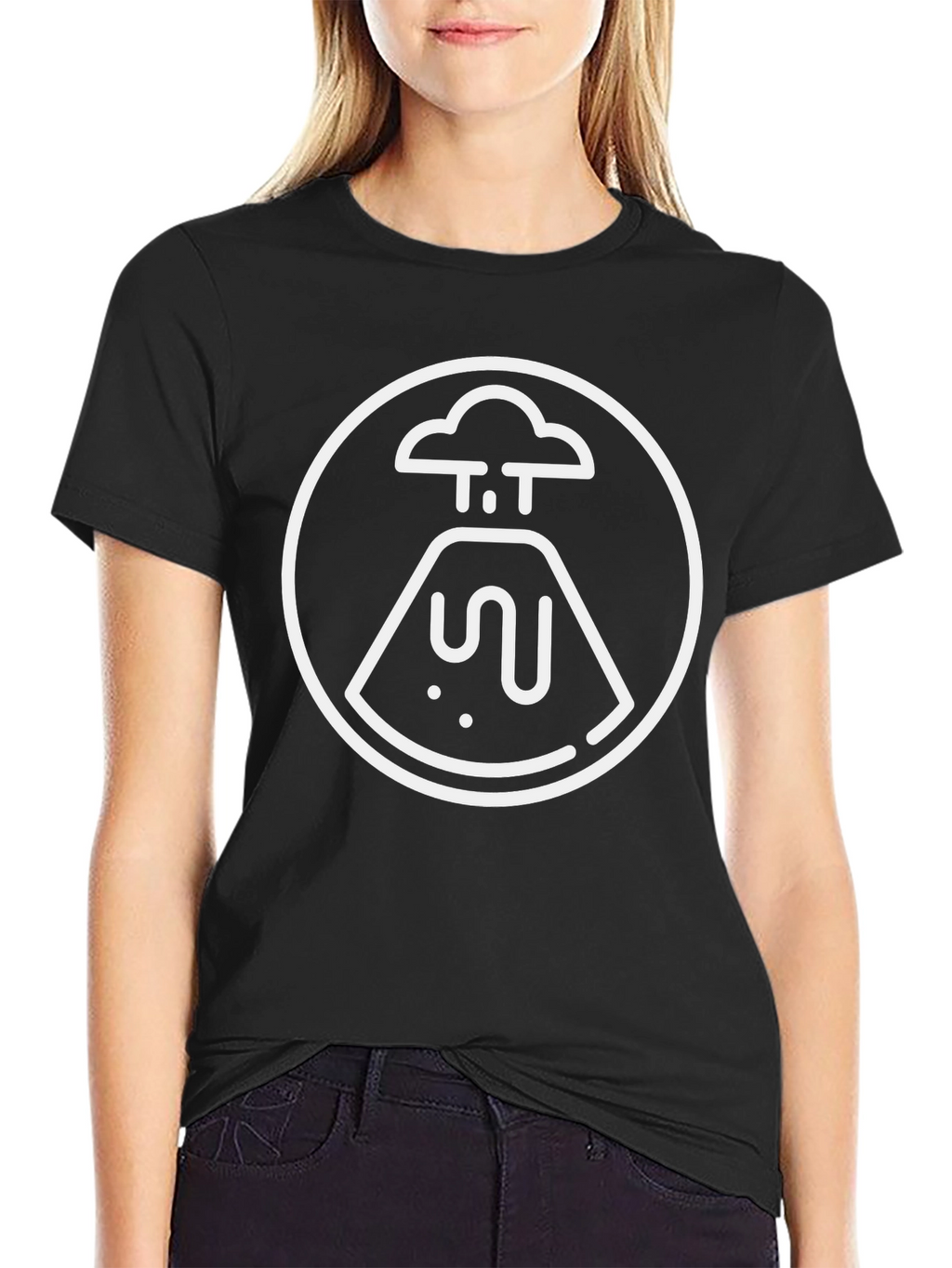 Volcano Graphic Black T-Shirt
