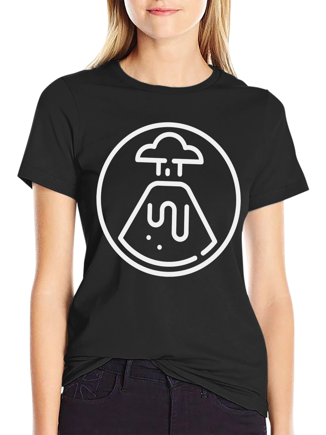 Volcano Graphic Black T-Shirt