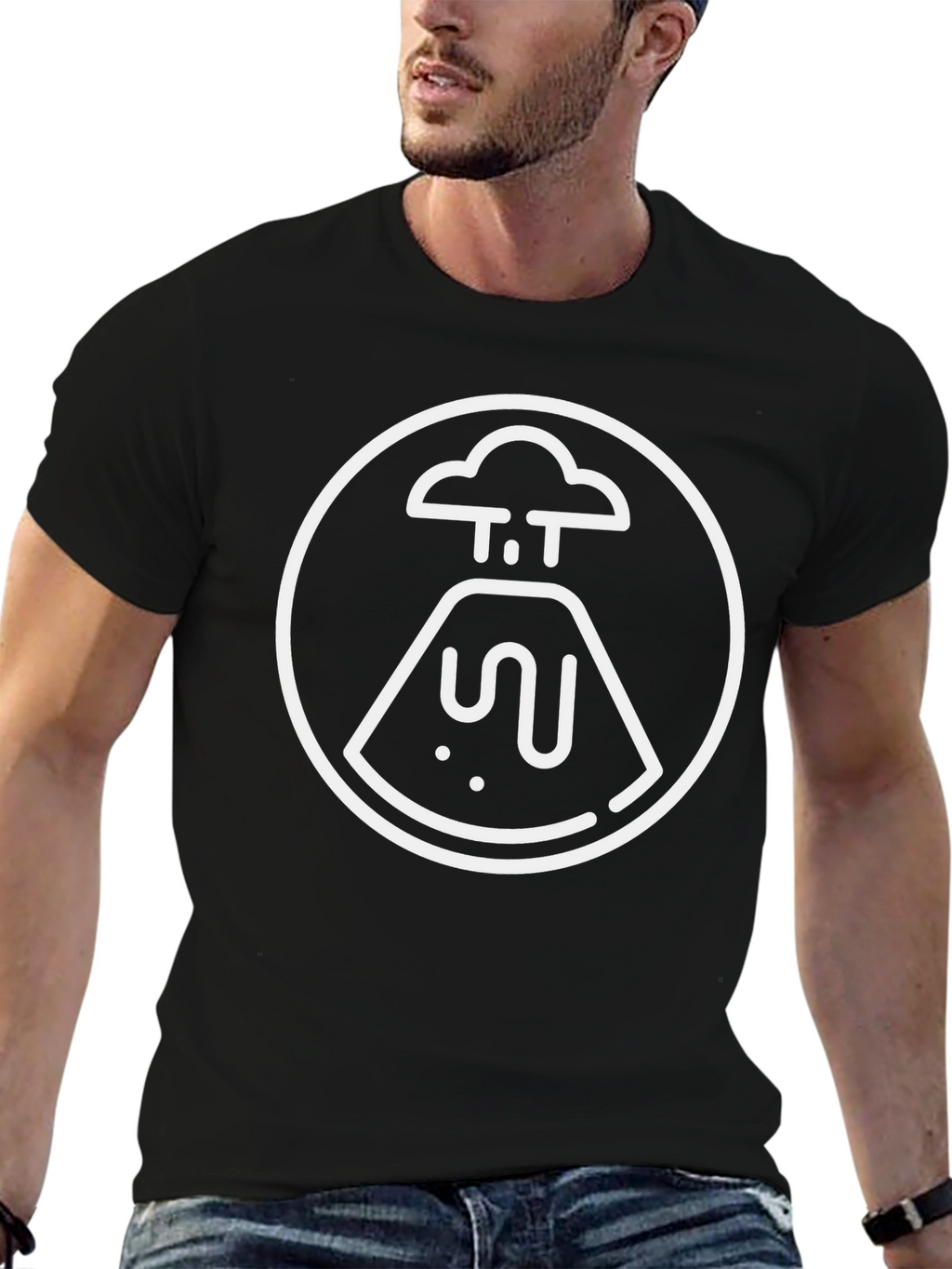 Volcano Graphic Black T-Shirt