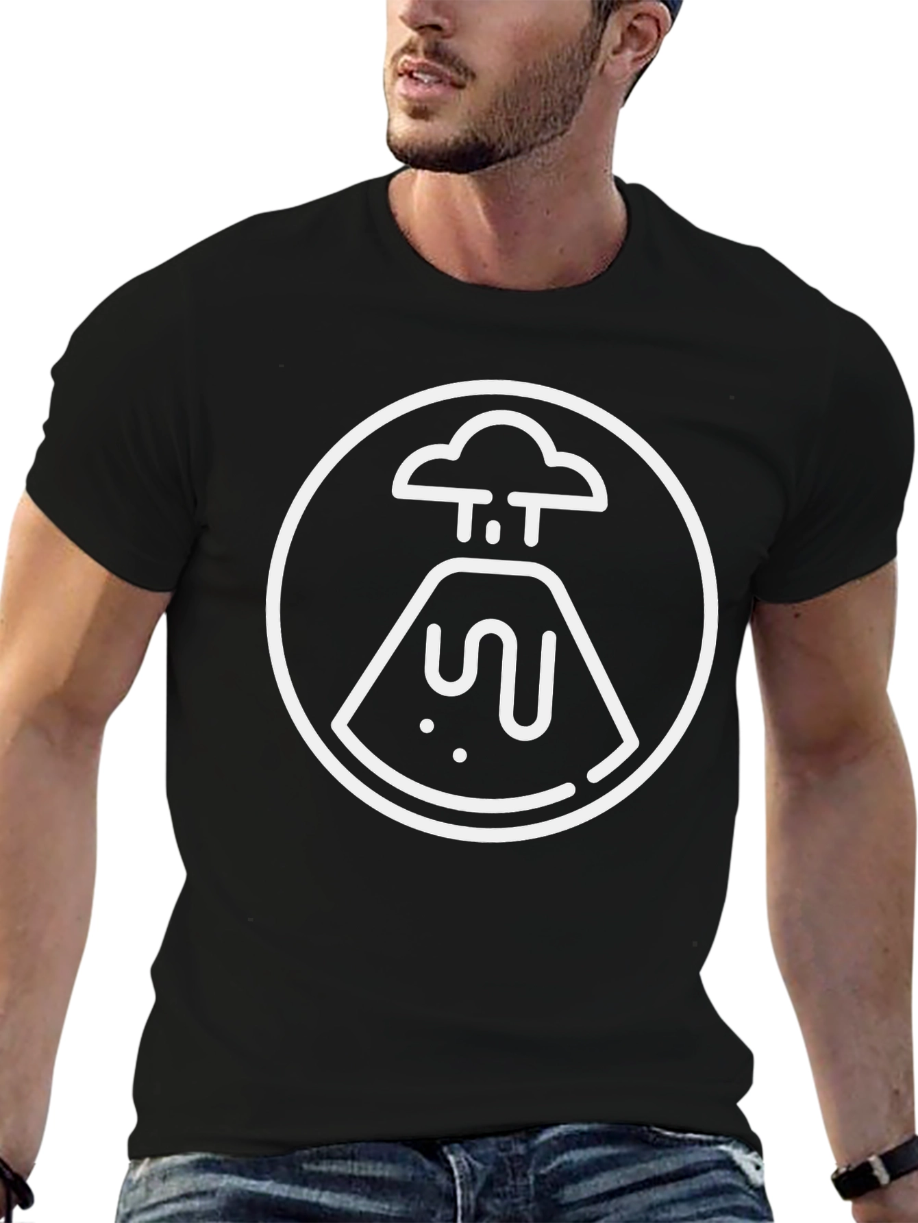 Volcano Graphic Black T-Shirt