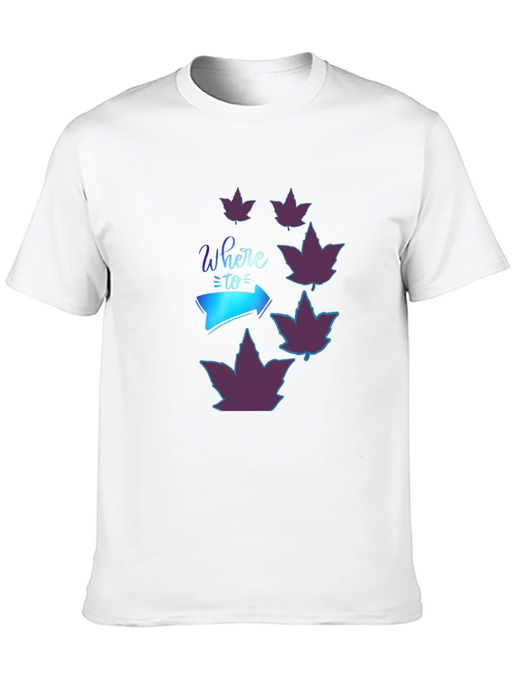 Stylish Where To Maple Leaf Graphic T-Shirt