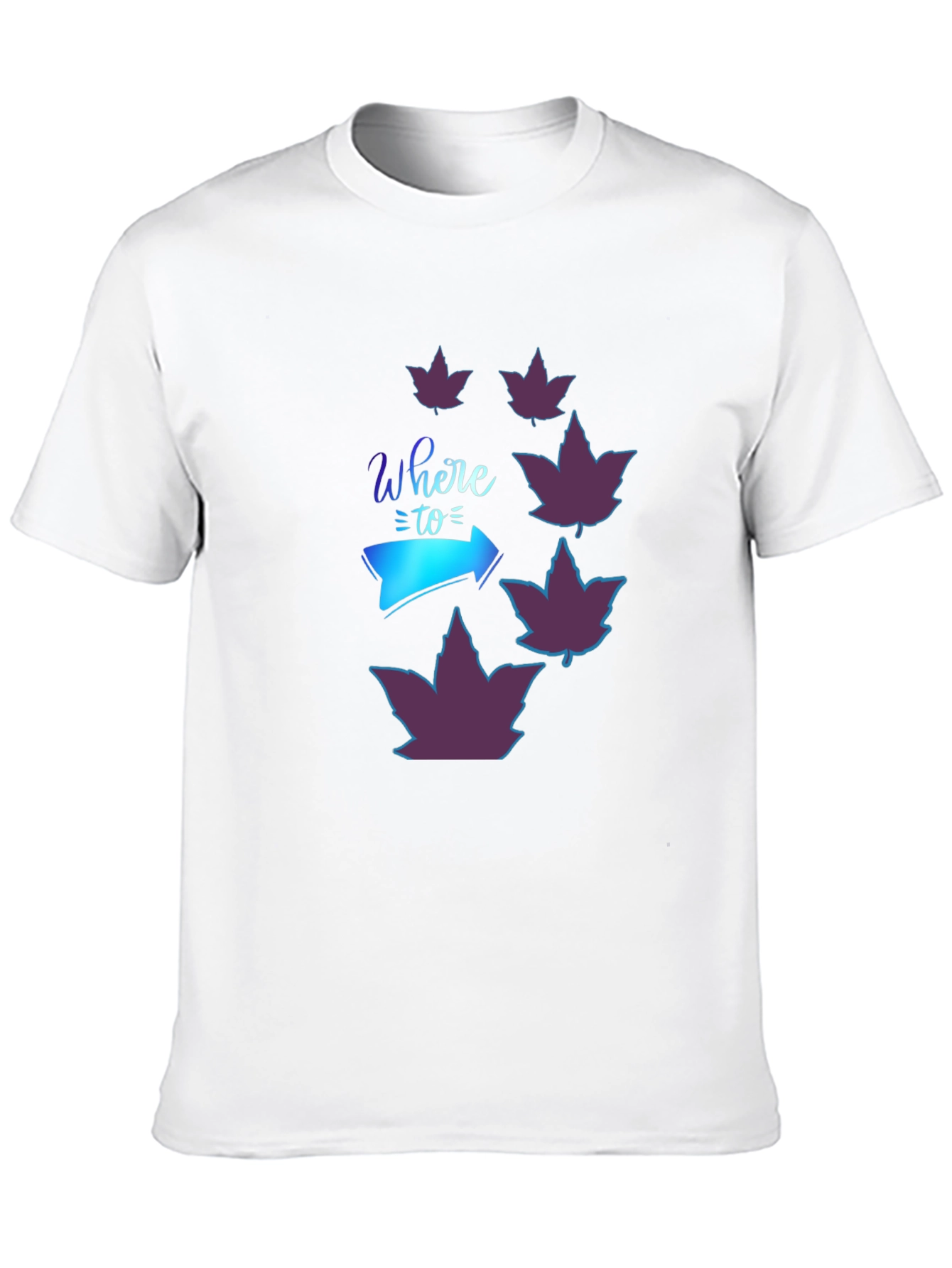 Stylish Where To Maple Leaf Graphic T-Shirt
