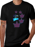 Stylish Where To Maple Leaf Graphic T-Shirt