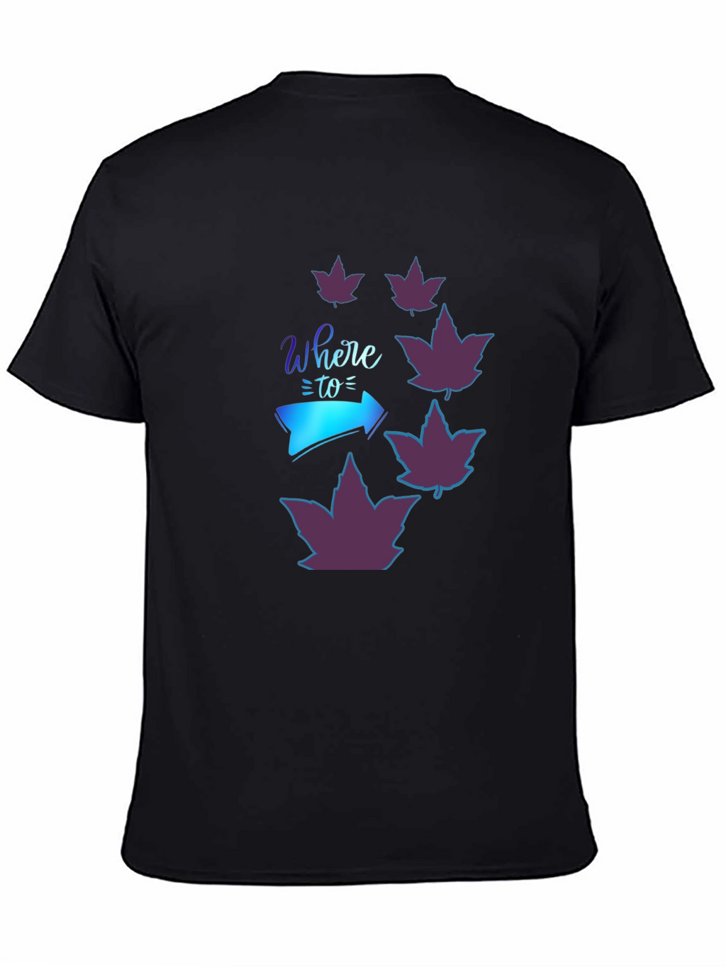 Stylish Where To Maple Leaf Graphic T-Shirt