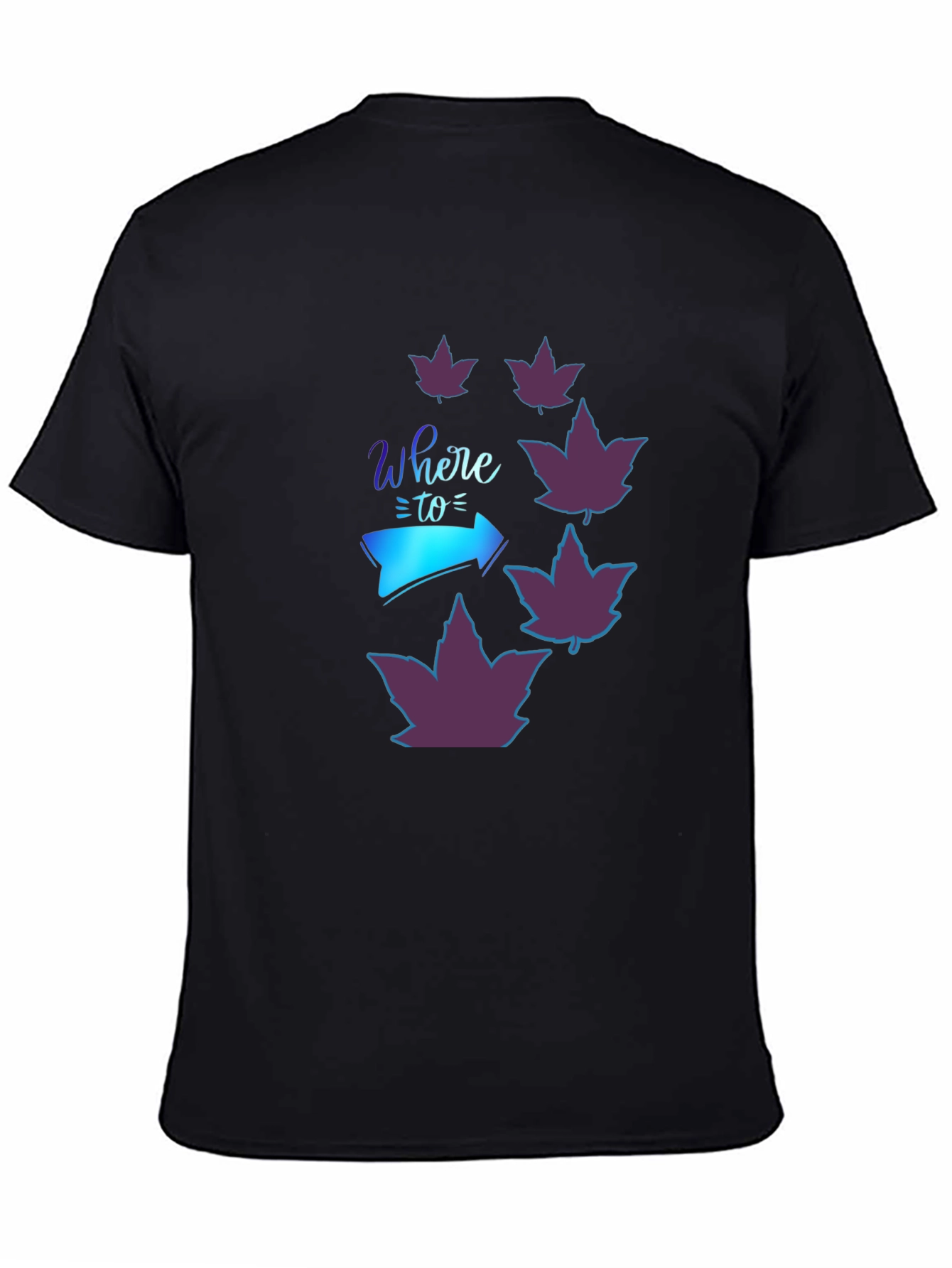 Stylish Where To Maple Leaf Graphic T-Shirt