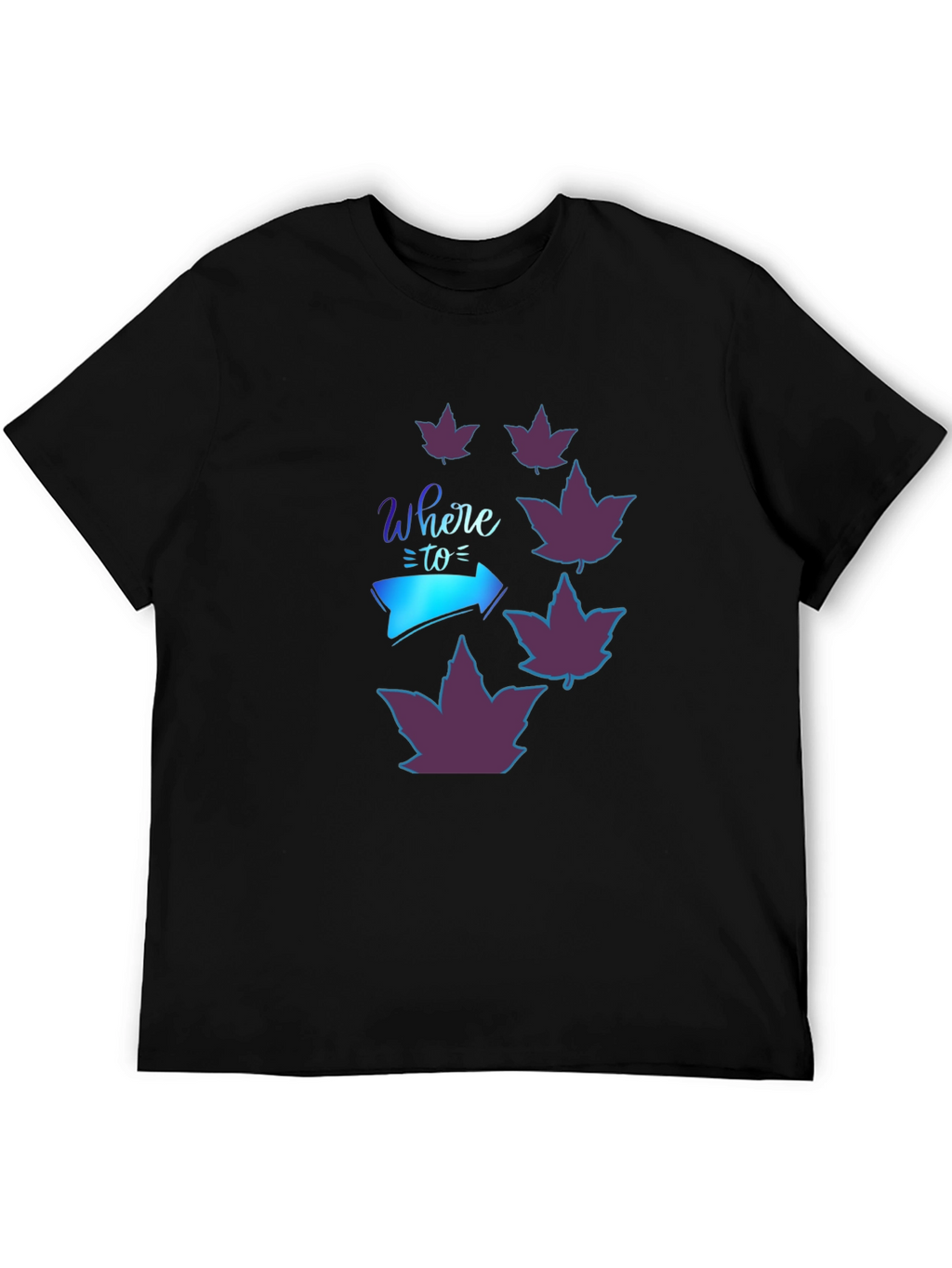 Stylish Where To Maple Leaf Graphic T-Shirt