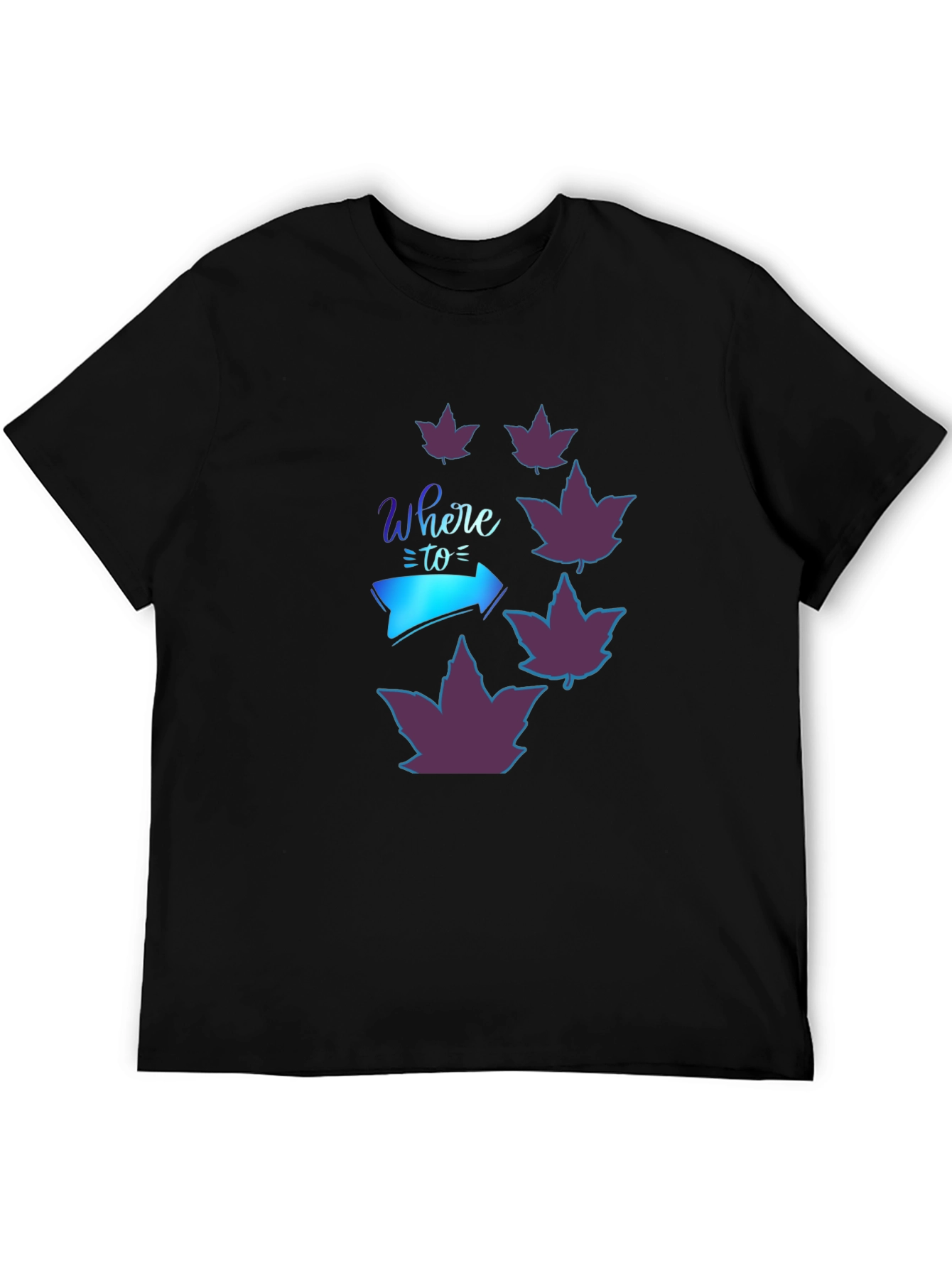 Stylish Where To Maple Leaf Graphic T-Shirt