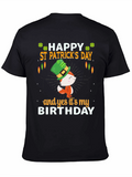 St. Patricks Day Birthday T-Shirt with Fox Graphic