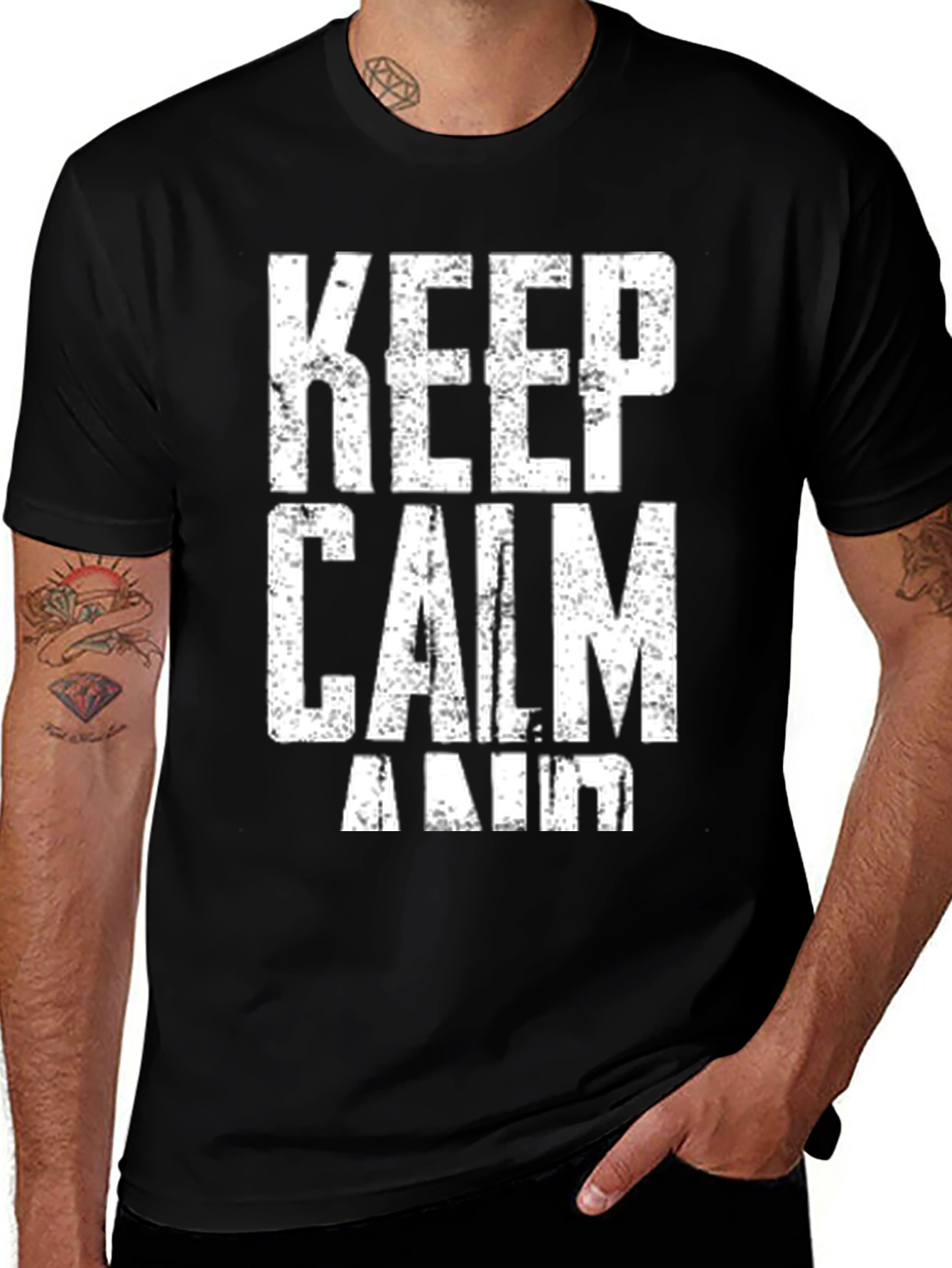 Keep Calm T-Shirt - Distressed Graphic Tee