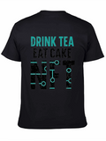Drink Tea Eat Cake NFT Black T-Shirt
