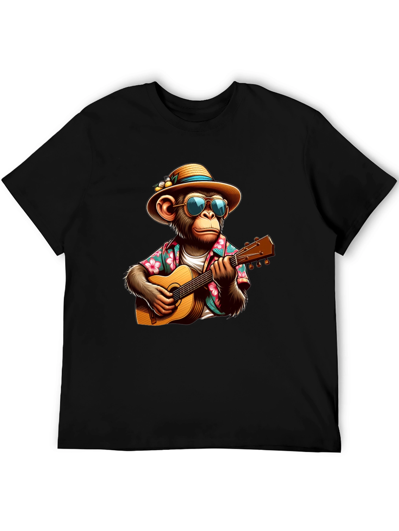 Monkey Guitarist Graphic Tee - Casual & Fun
