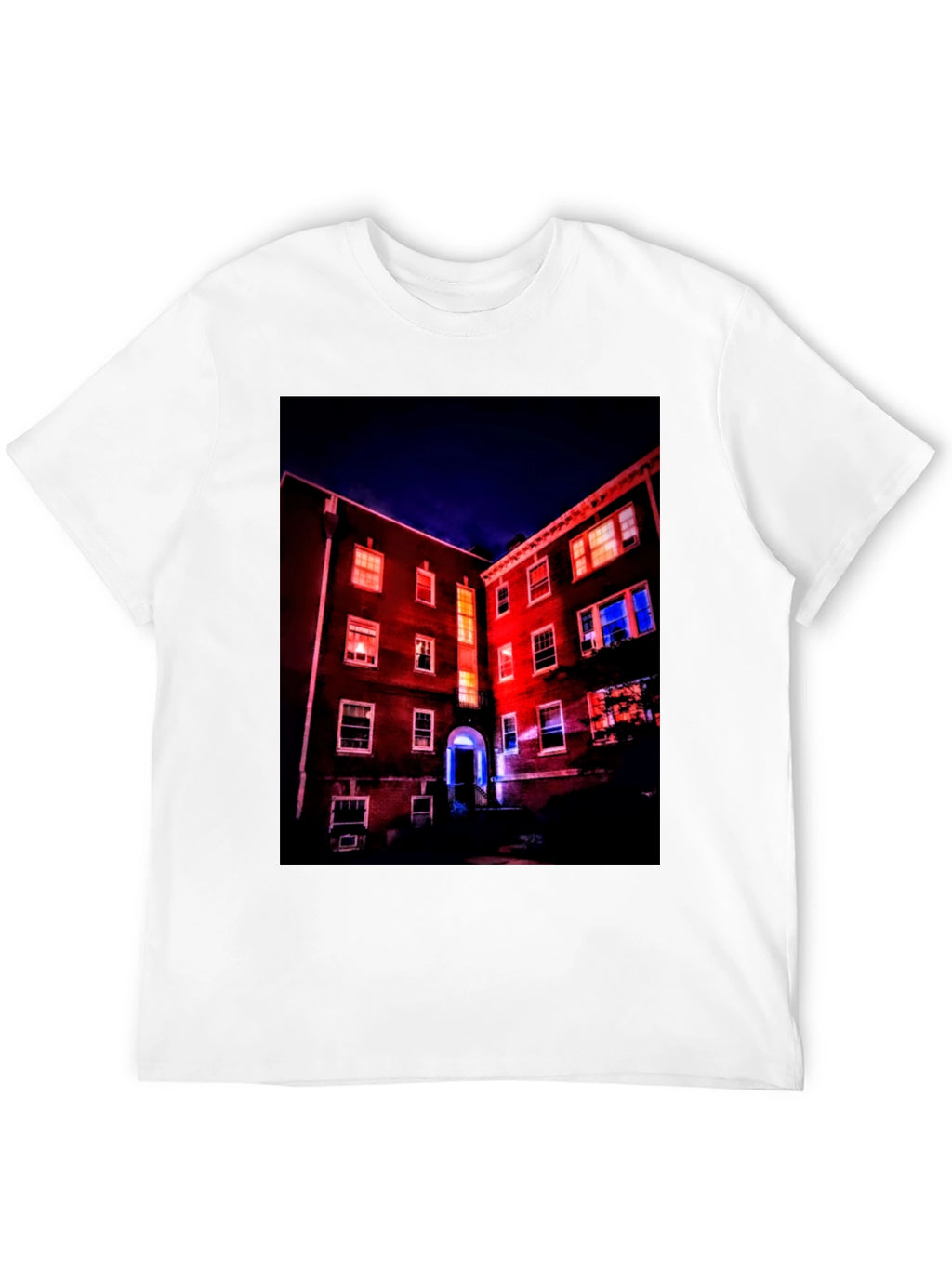 Illuminated Building Graphic Tee